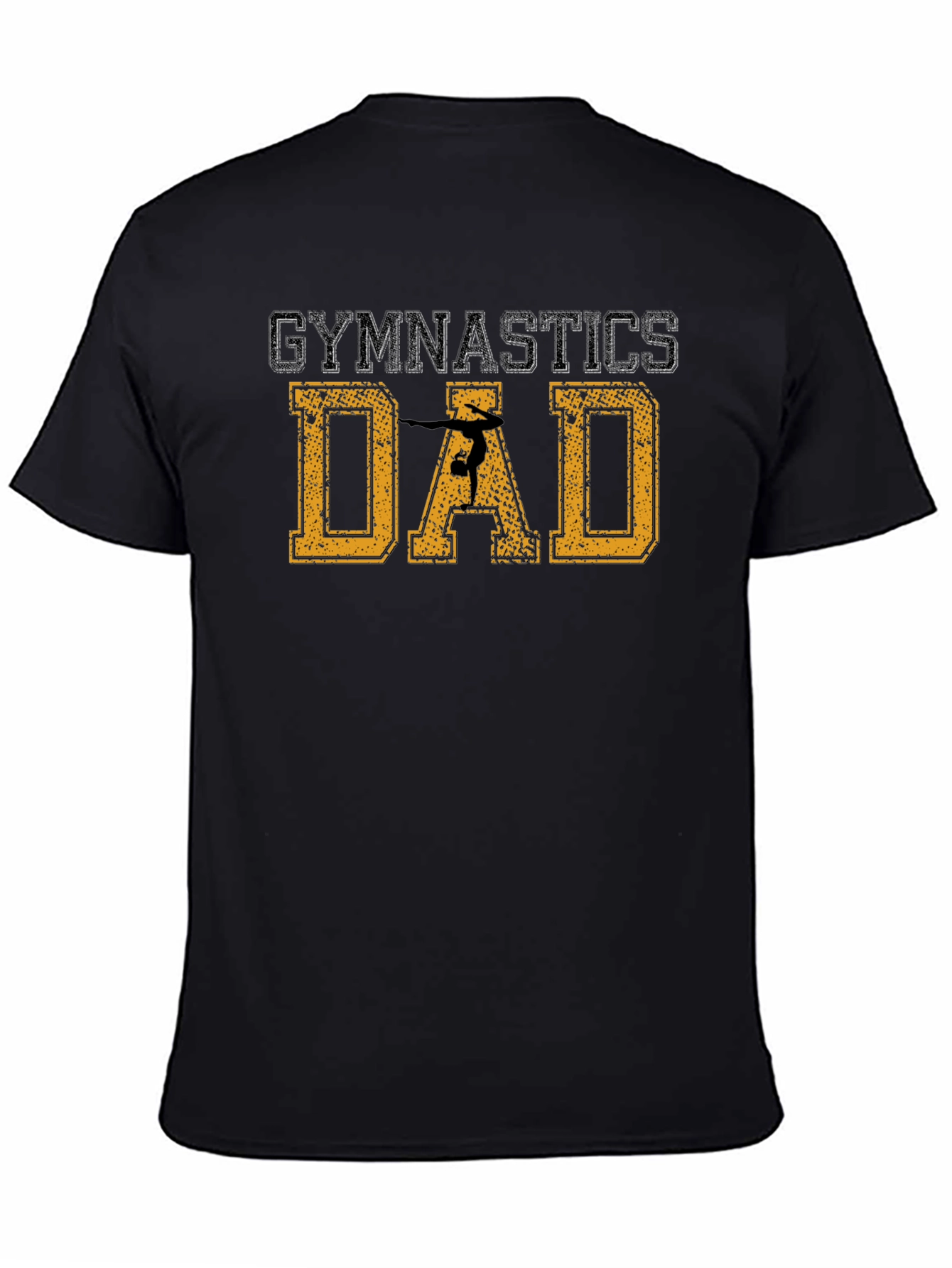 Gymnastics Dad T-Shirt - Black Cotton Tee