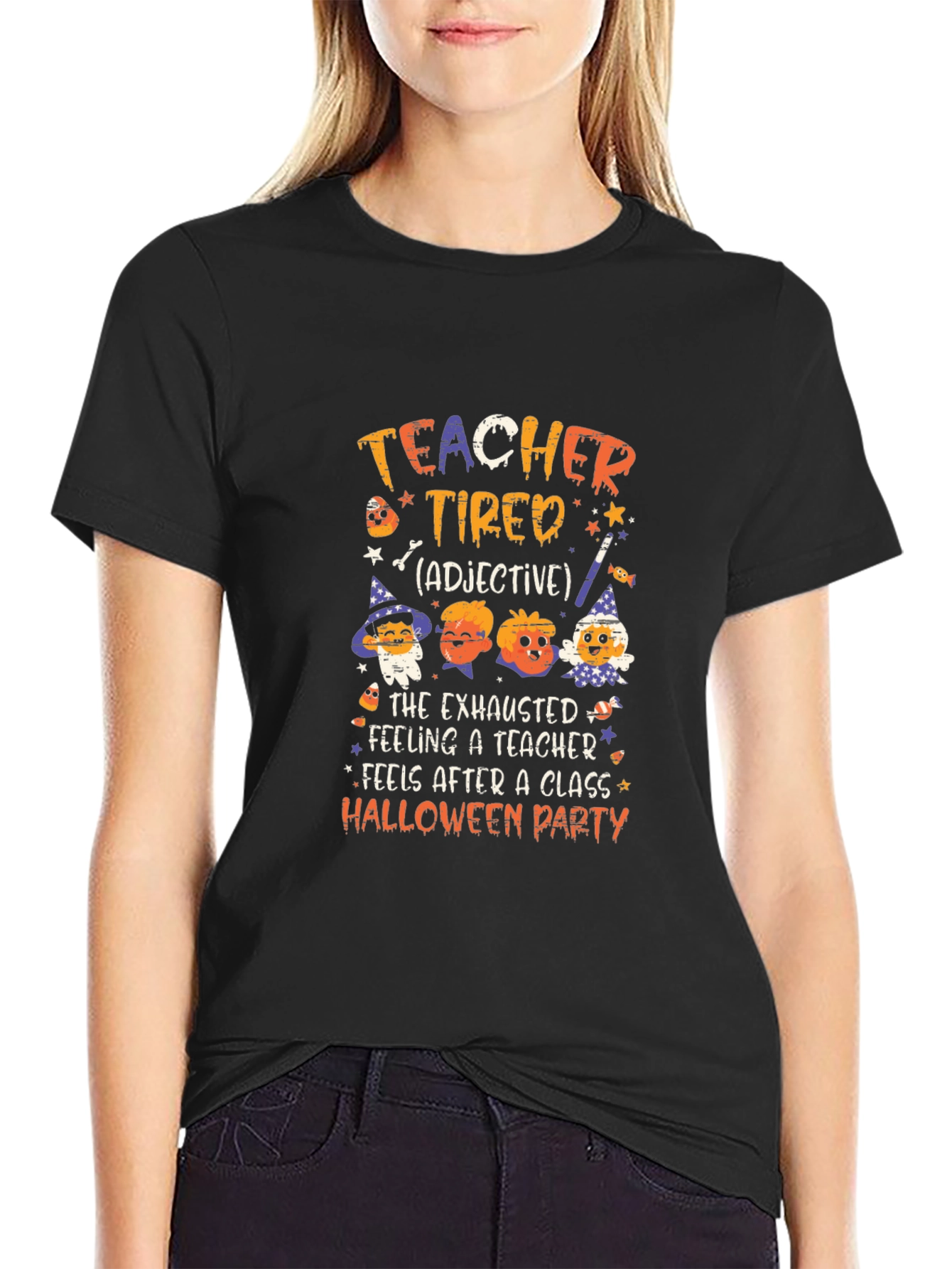 Teacher Tired Halloween T-Shirt