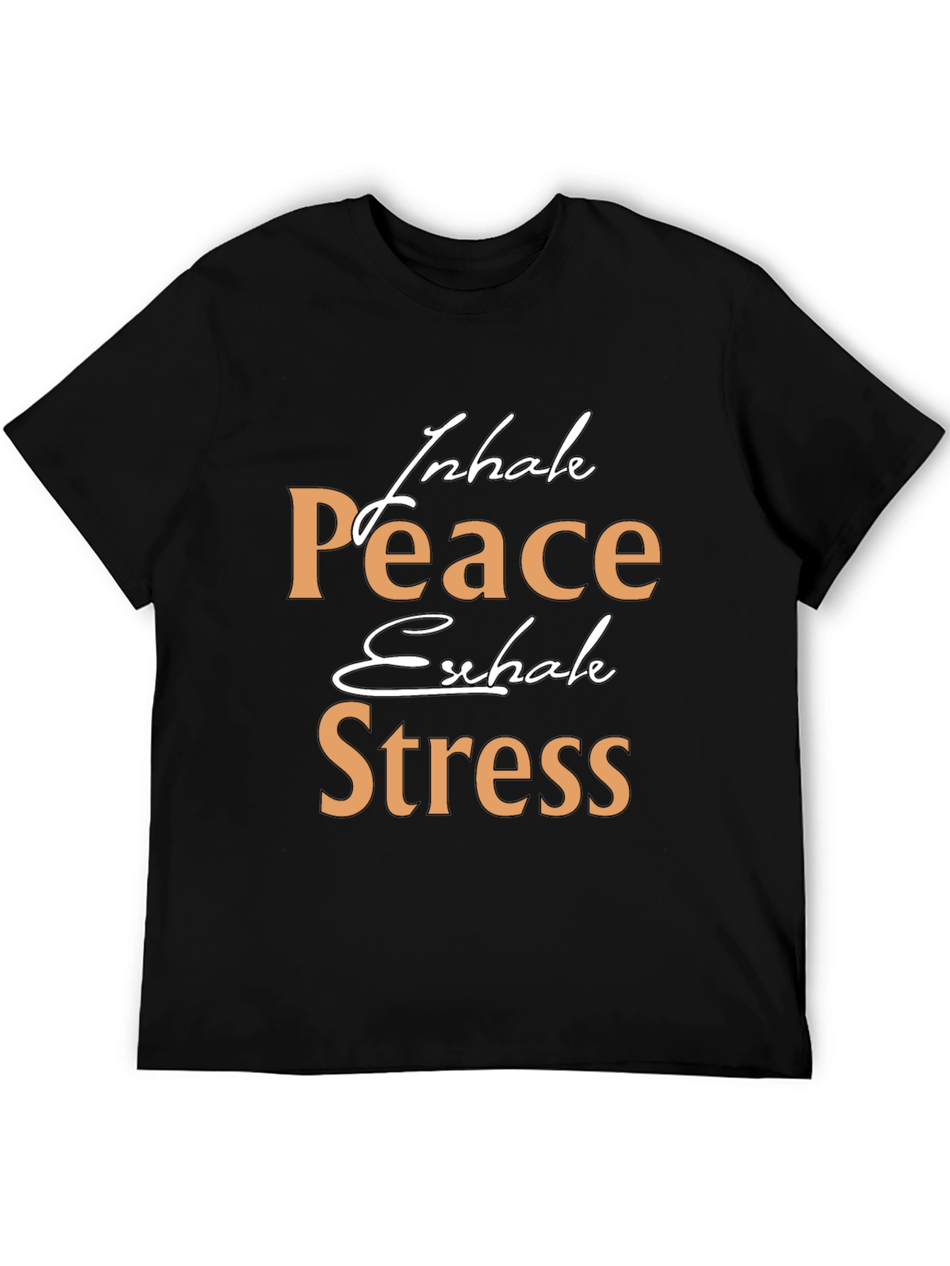 Inhale Peace Exhale Stress Graphic T-Shirt