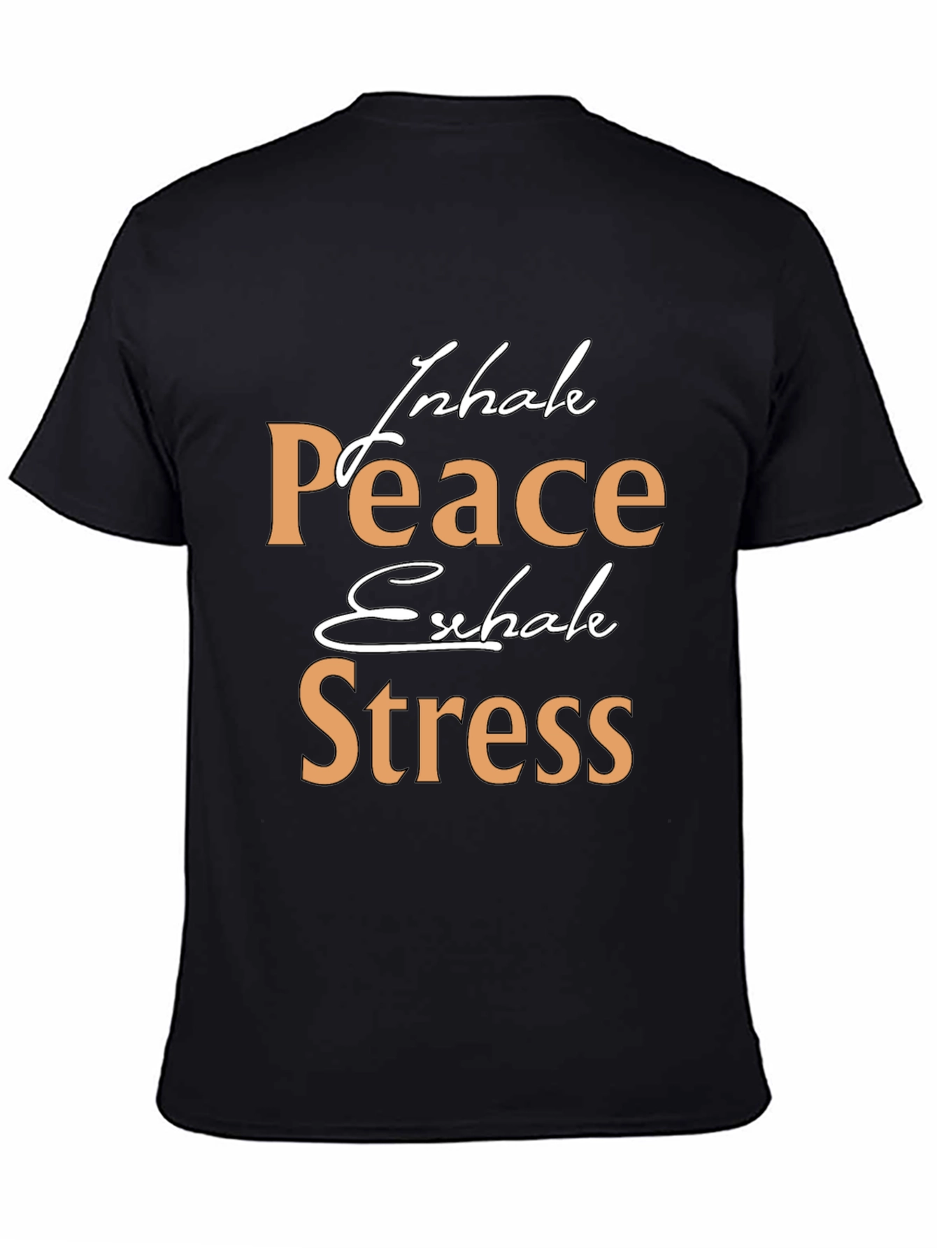 Inhale Peace Exhale Stress Graphic T-Shirt