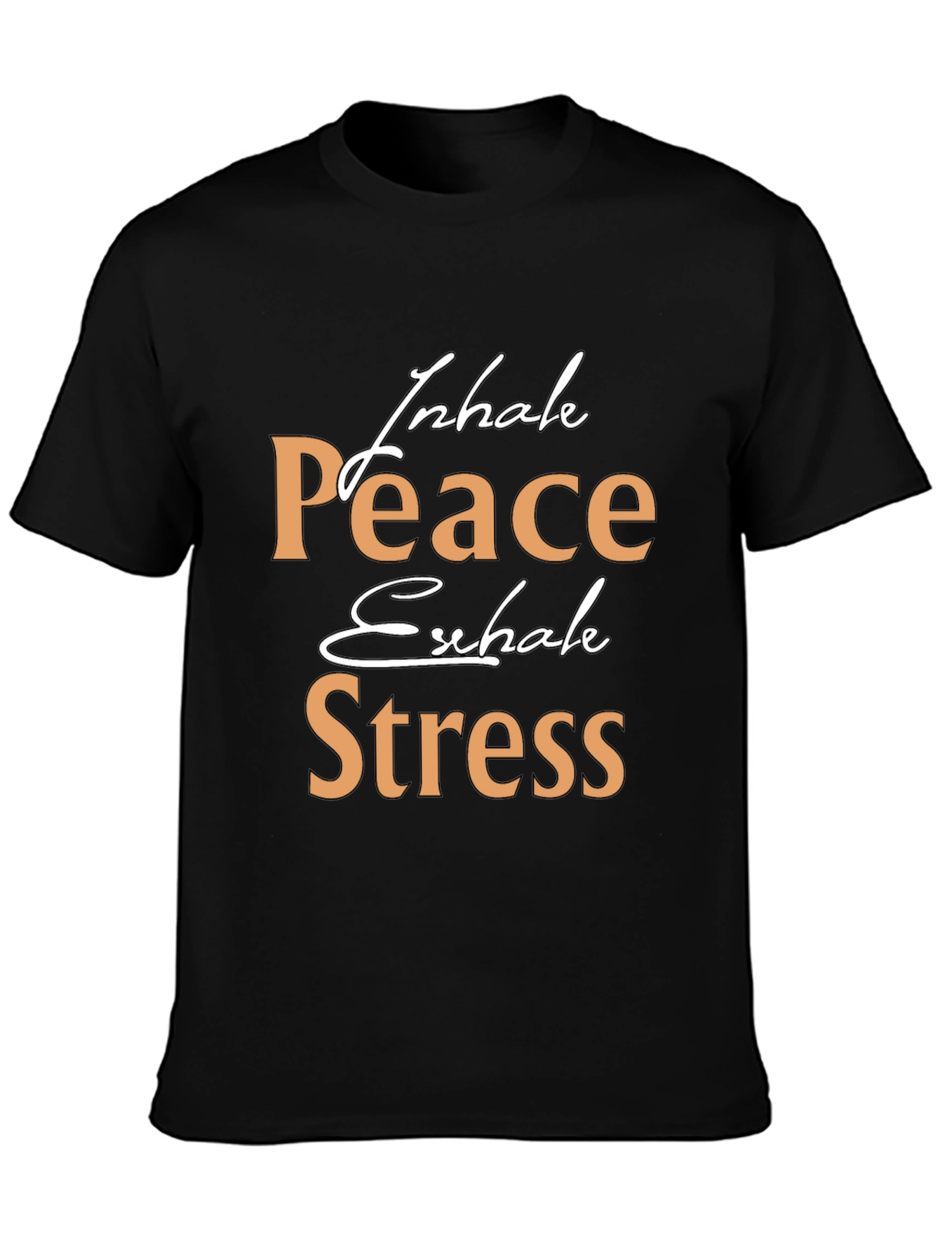 Inhale Peace Exhale Stress Graphic T-Shirt