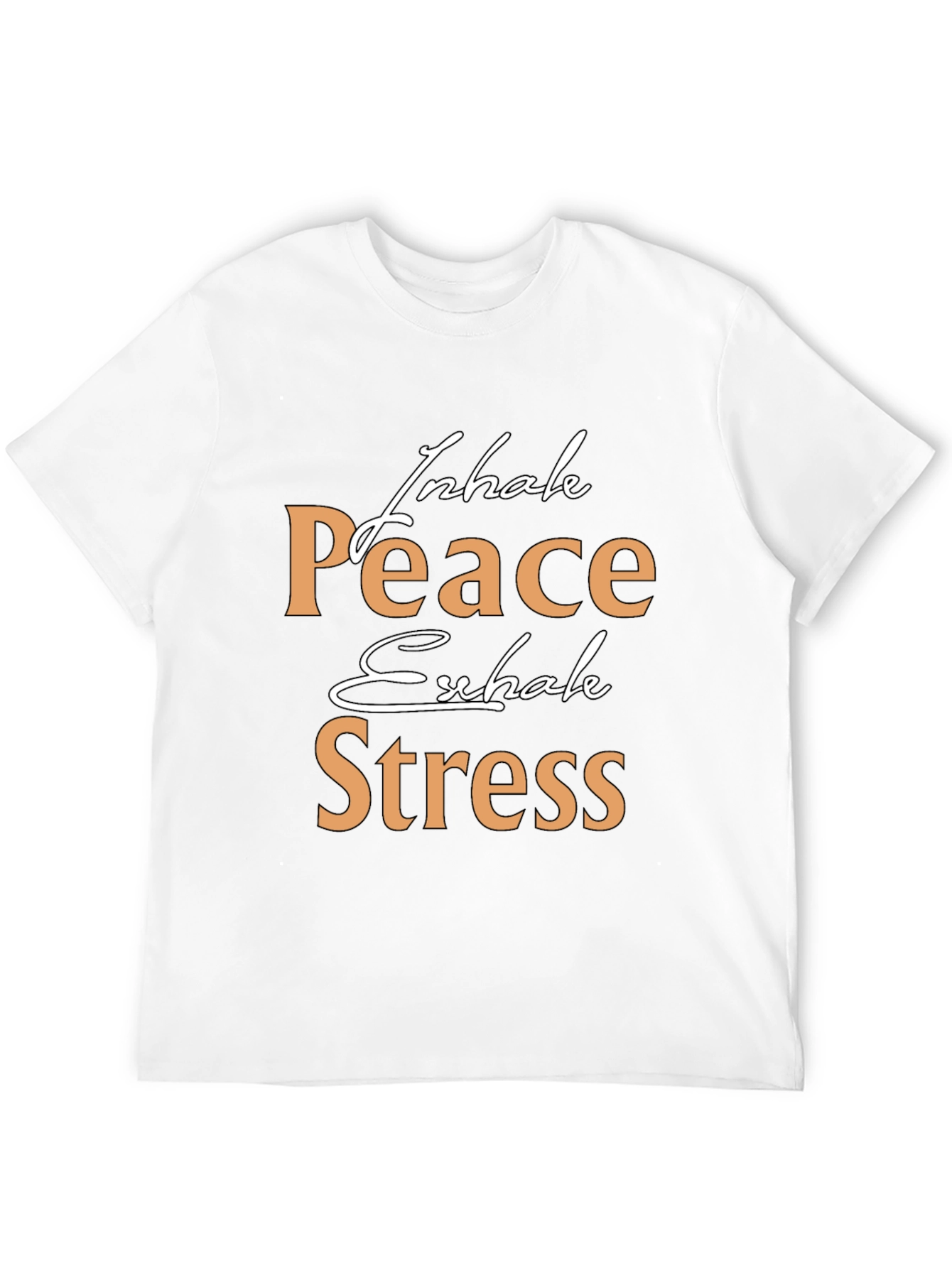 Inhale Peace Exhale Stress Graphic T-Shirt