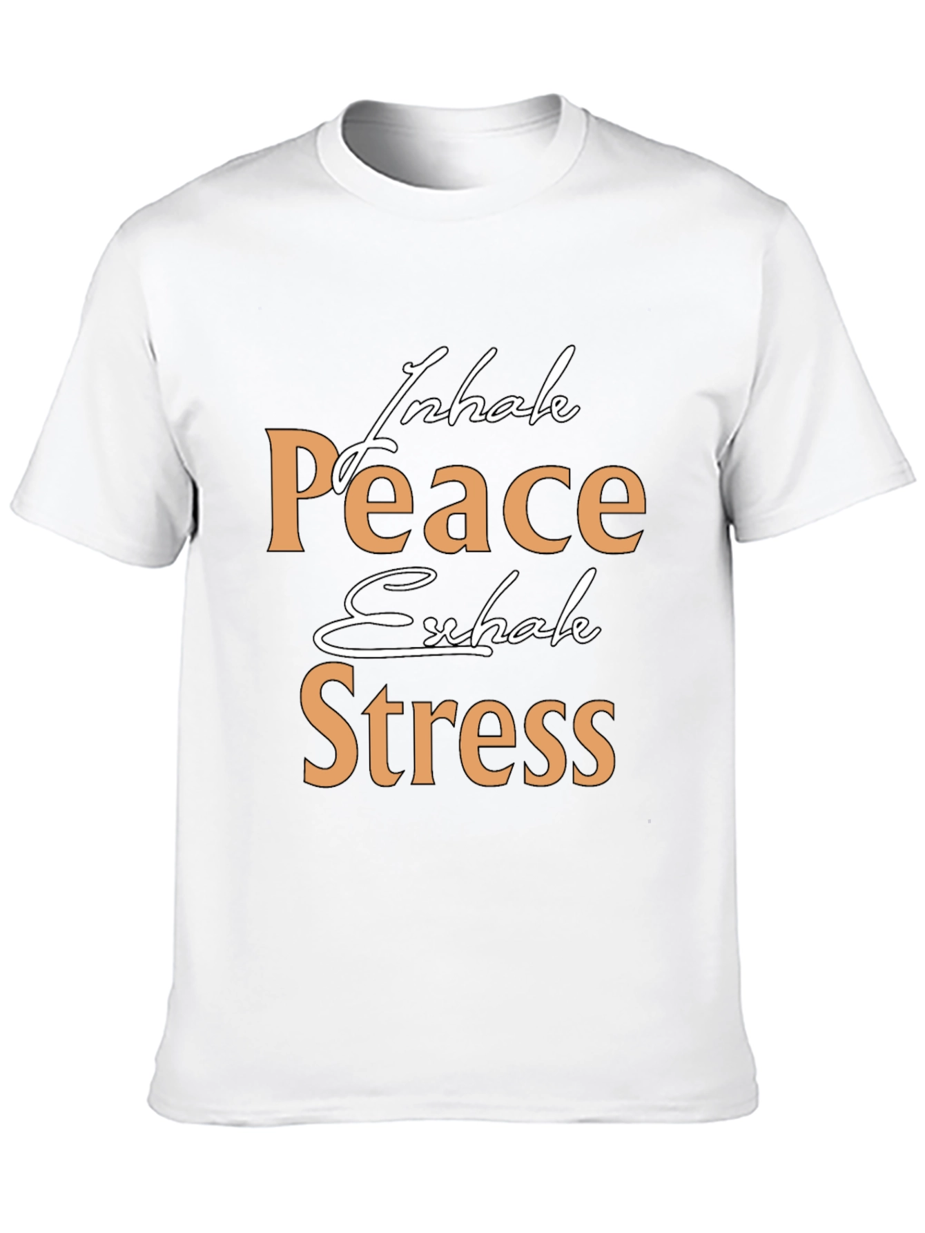 Inhale Peace Exhale Stress Graphic T-Shirt