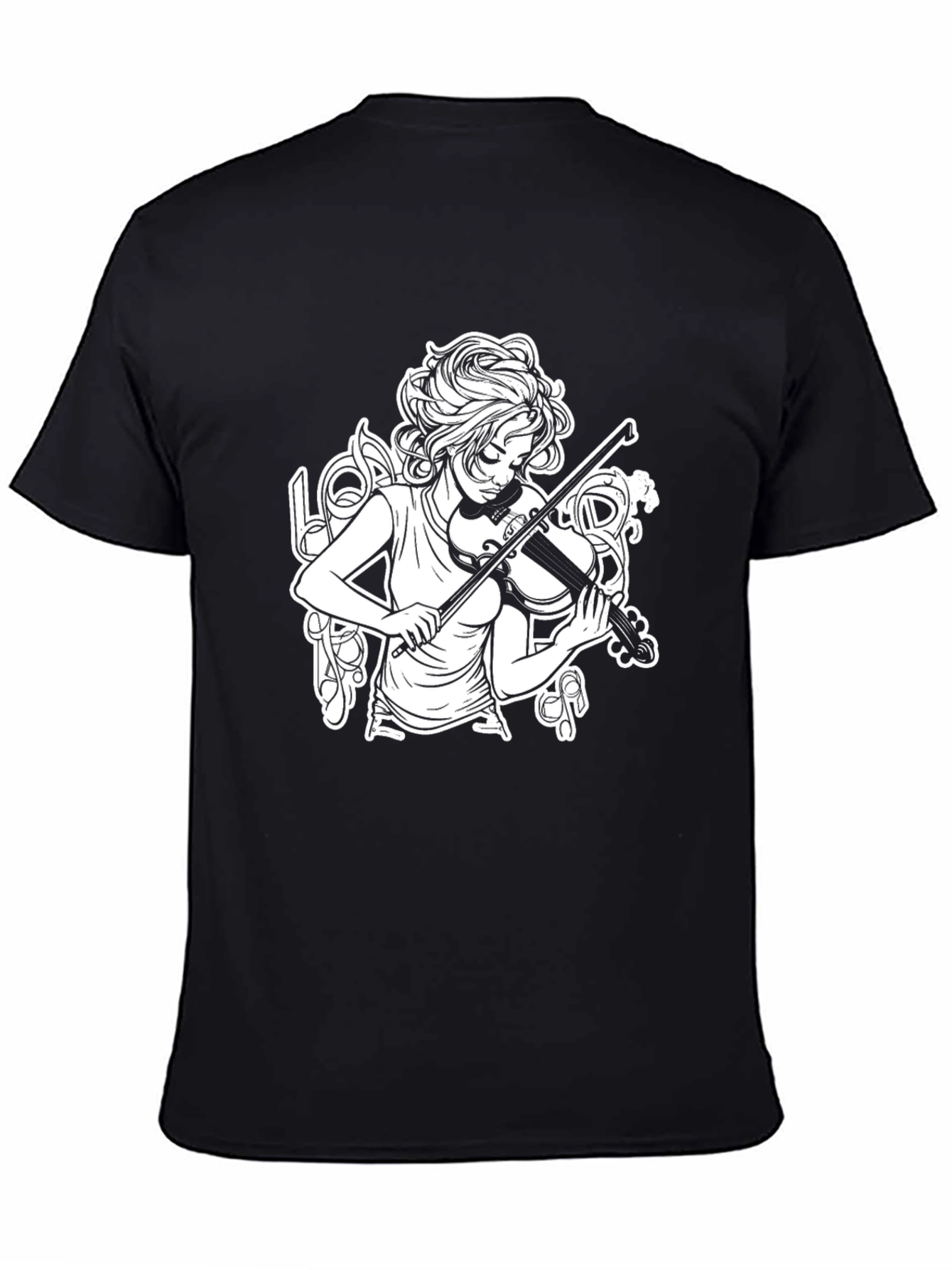 Musician Girl Black T-Shirt
