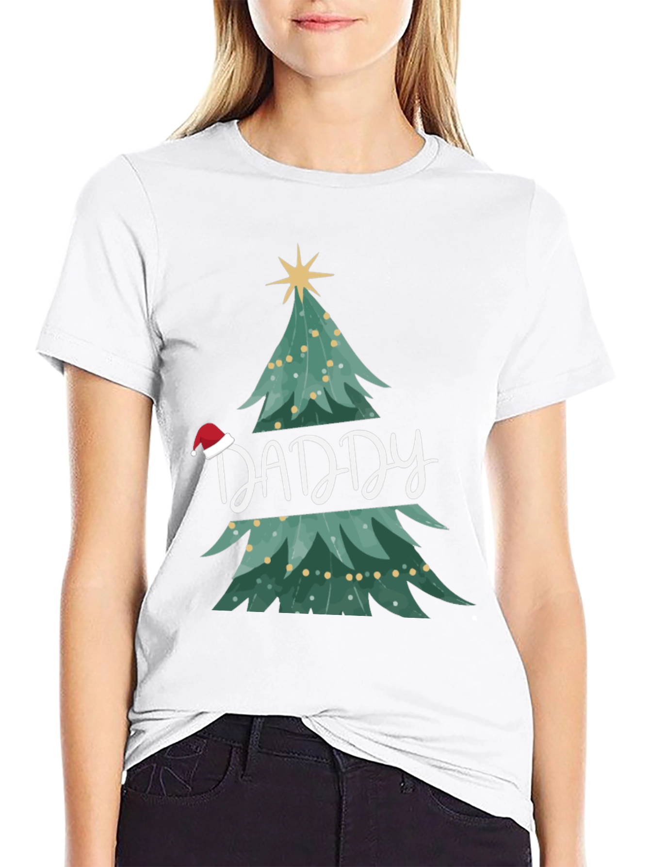 Daddy Christmas Tree Graphic T-Shirt