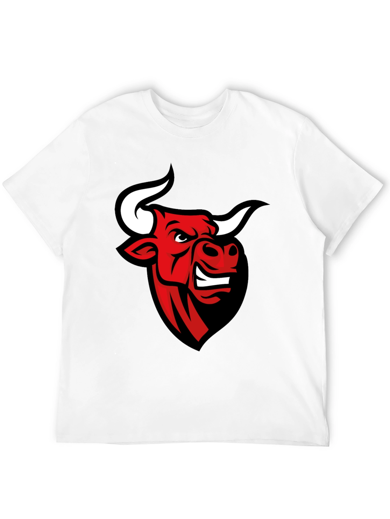 Black T-shirt with Bull Graphic