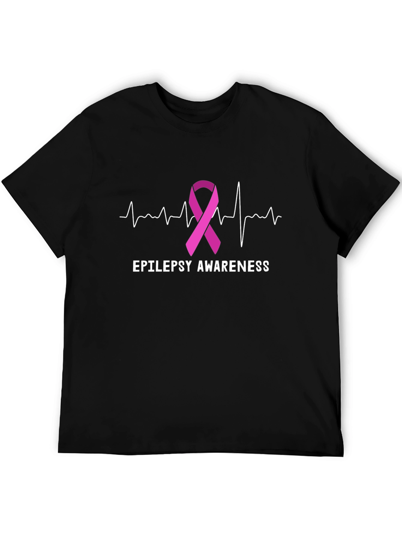 Epilepsy Awareness Ribbon Heartbeat T-Shirt