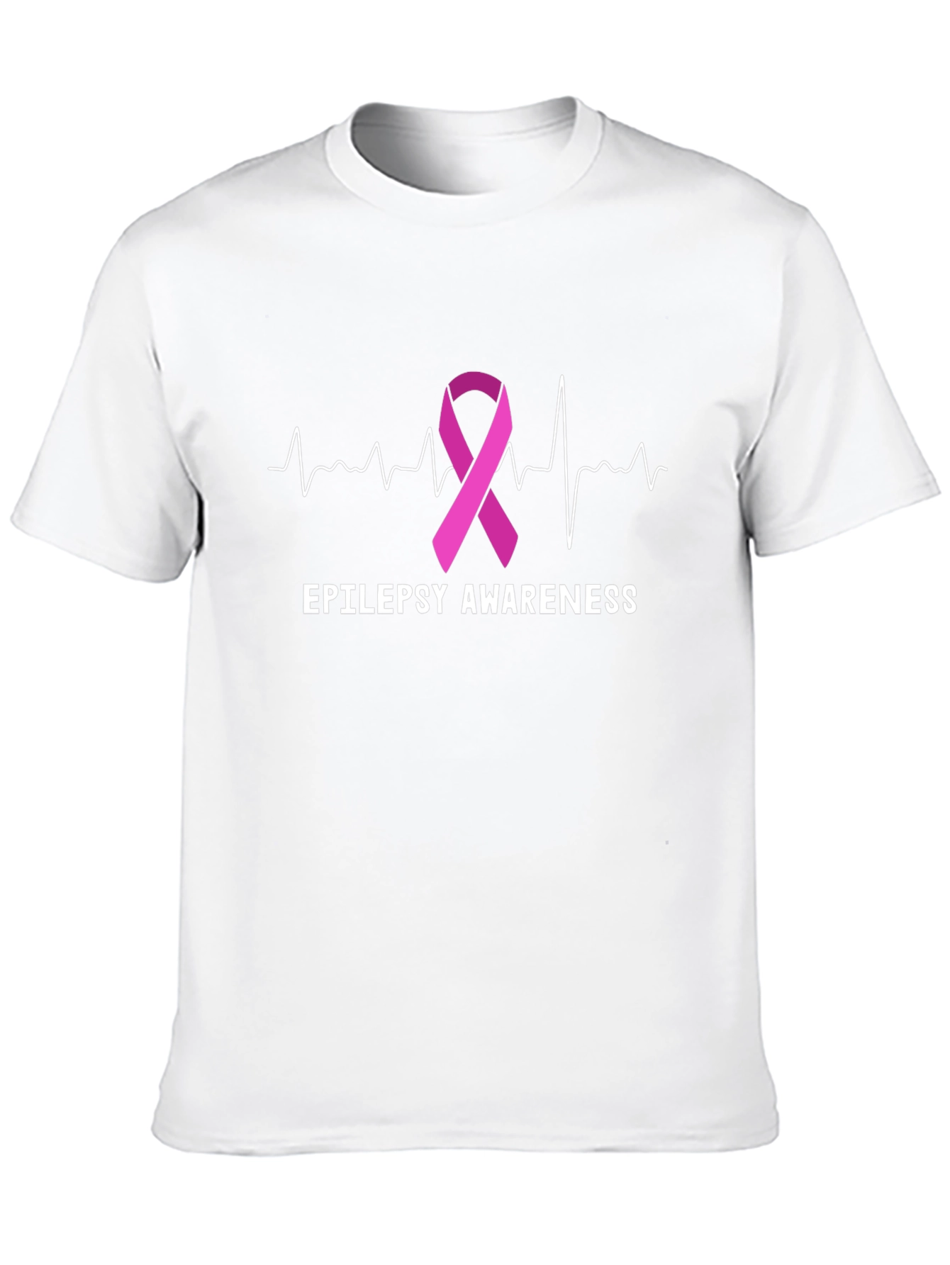Epilepsy Awareness Ribbon Heartbeat T-Shirt