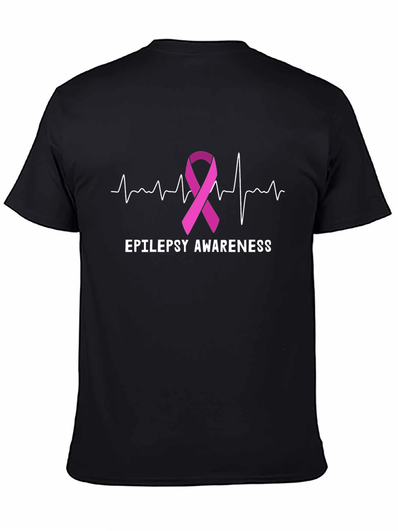 Epilepsy Awareness Ribbon Heartbeat T-Shirt