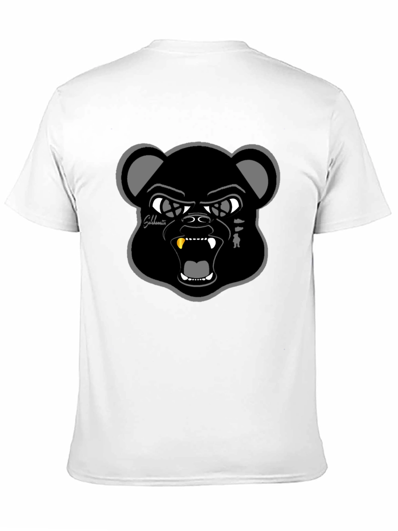 Black T-Shirt with Bold Bear Graphic