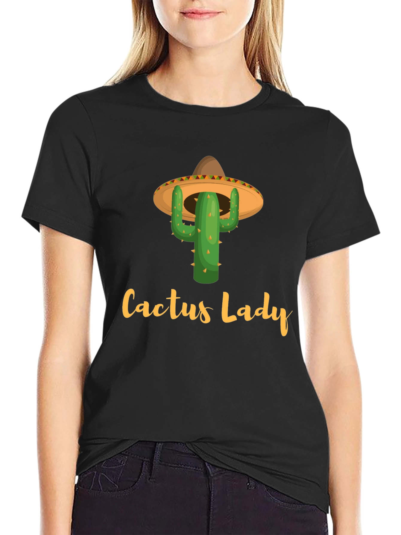 Cactus Lady Graphic Tee -  Fun Novelty Shirt