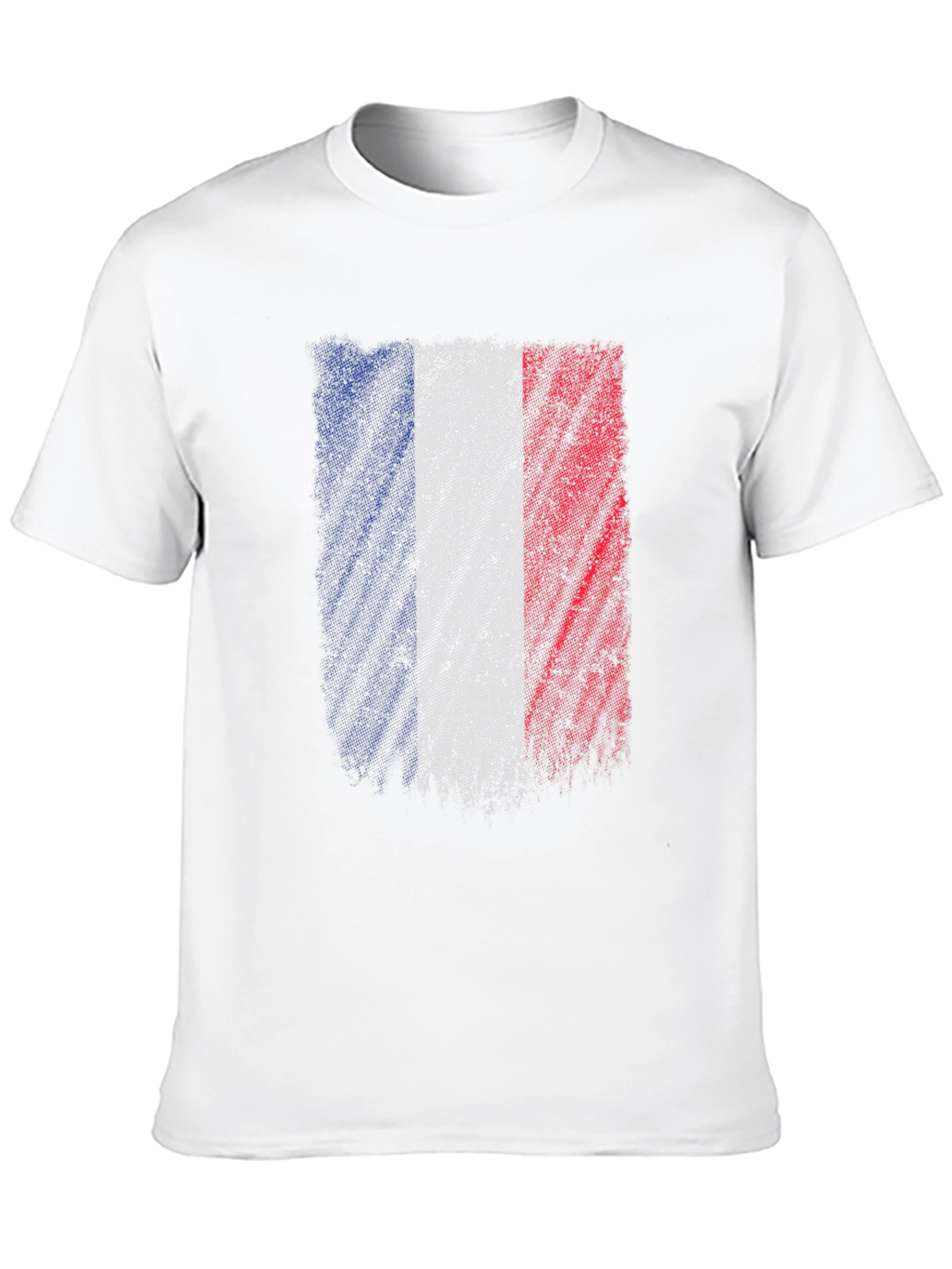 France Flag Graphic T-Shirt - Distressed Design