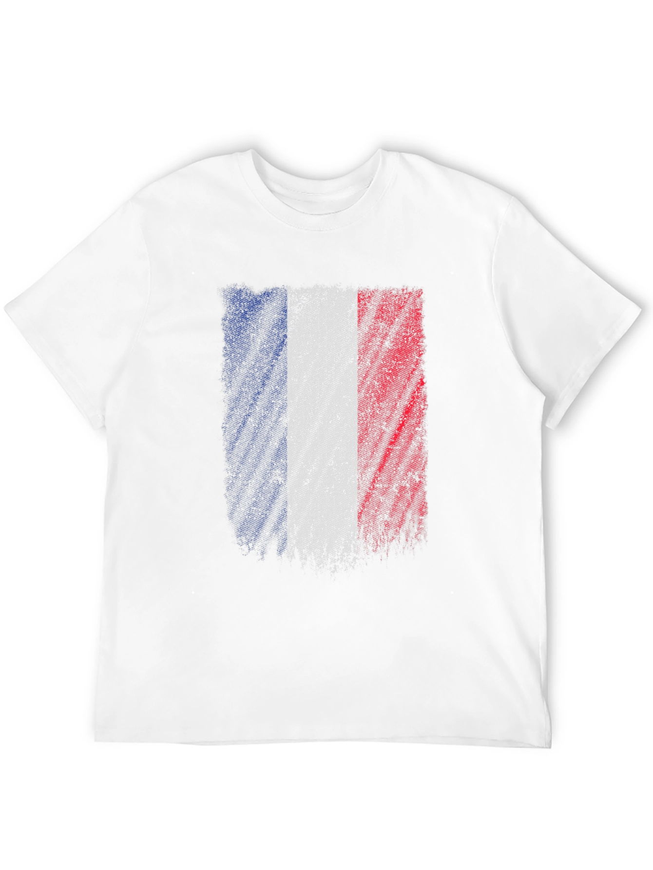 France Flag Graphic T-Shirt - Distressed Design
