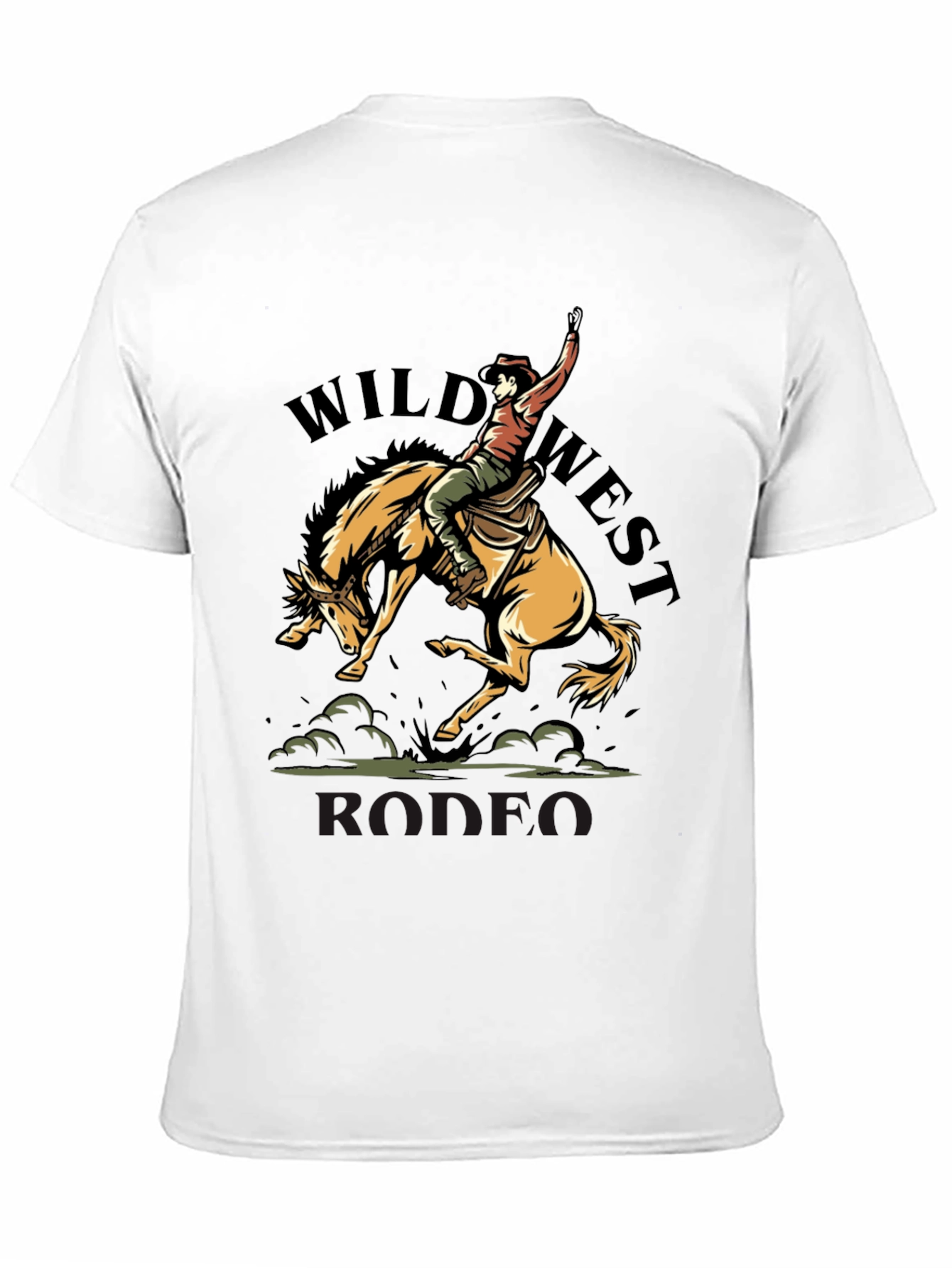 Wild West Rodeo Graphic T-Shirt - Black Cotton Tee