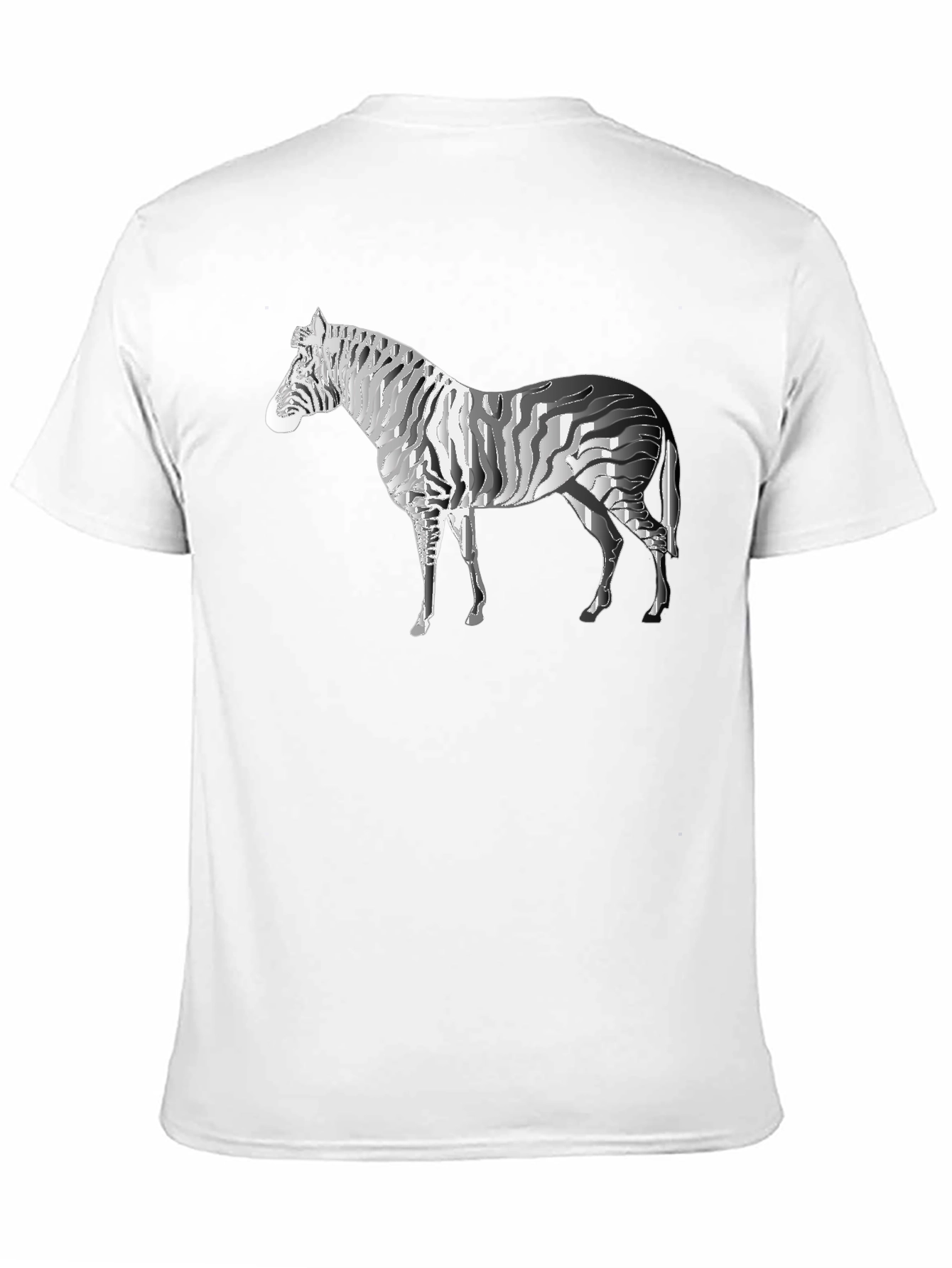 Zebra Graphic Tee - Stylish Mens Black T-Shirt