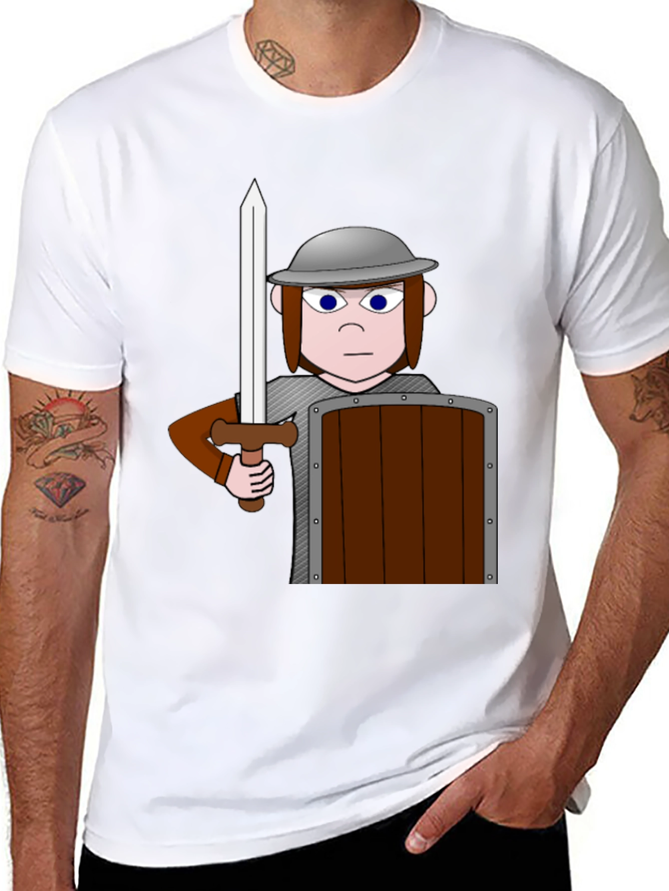 Cartoon Warrior T-Shirt
