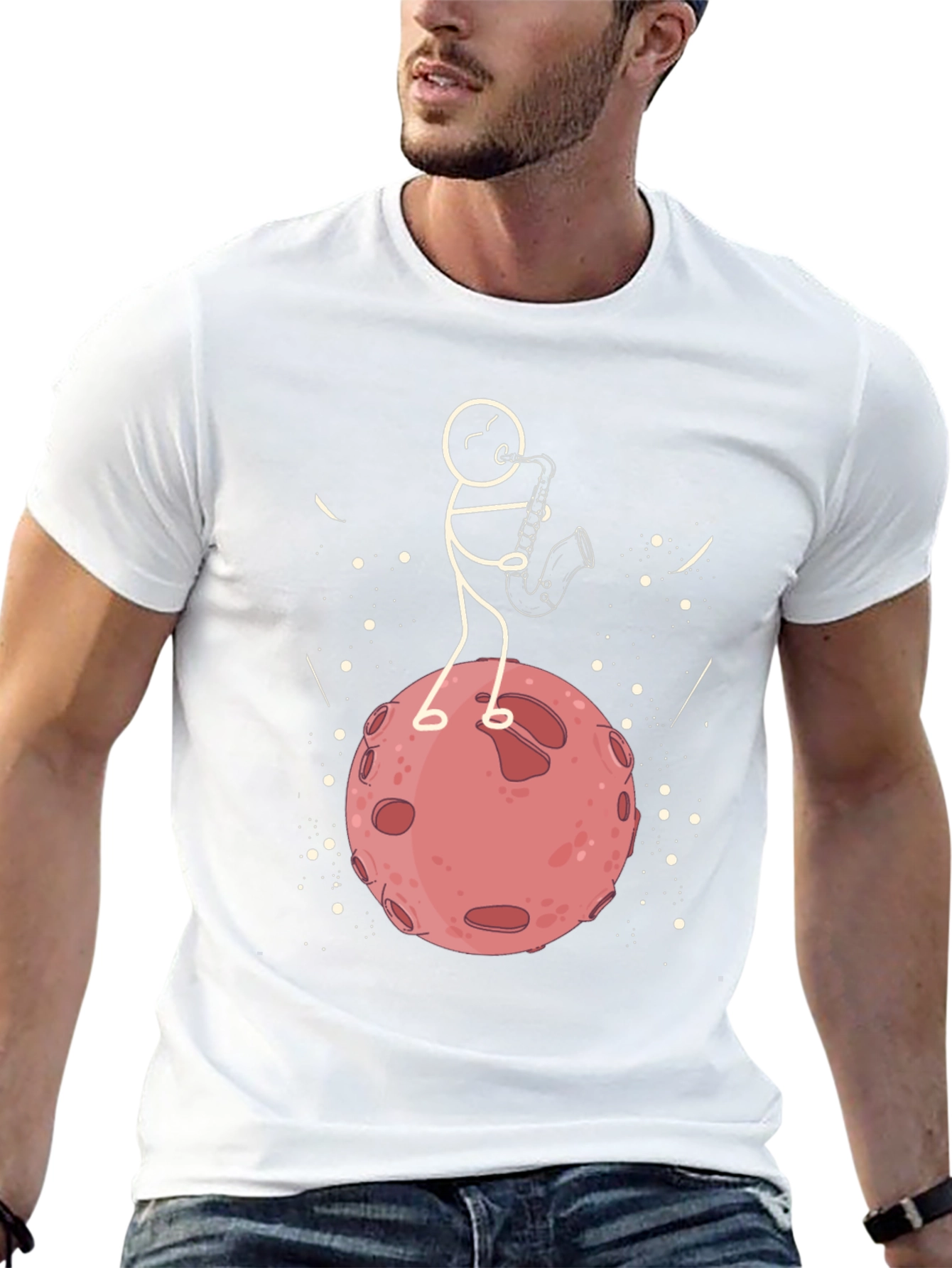 Stick Figure Saxophone Player T-Shirt