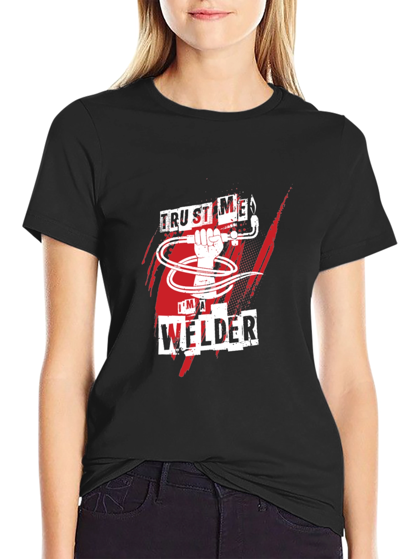 Trust Me Im A Welder Black T-Shirt