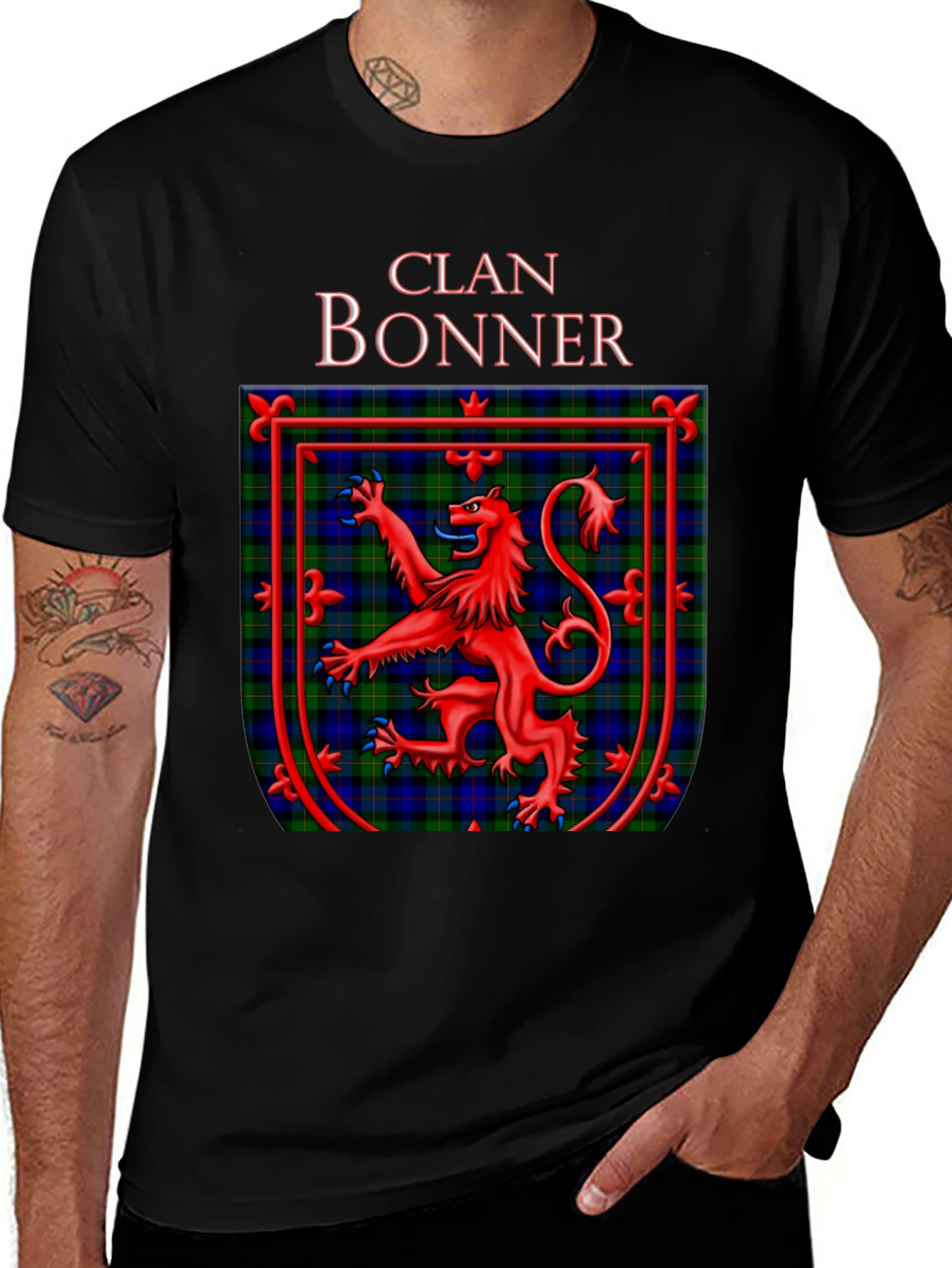 Clan Bonner Scottish Tartan Crest T-Shirt