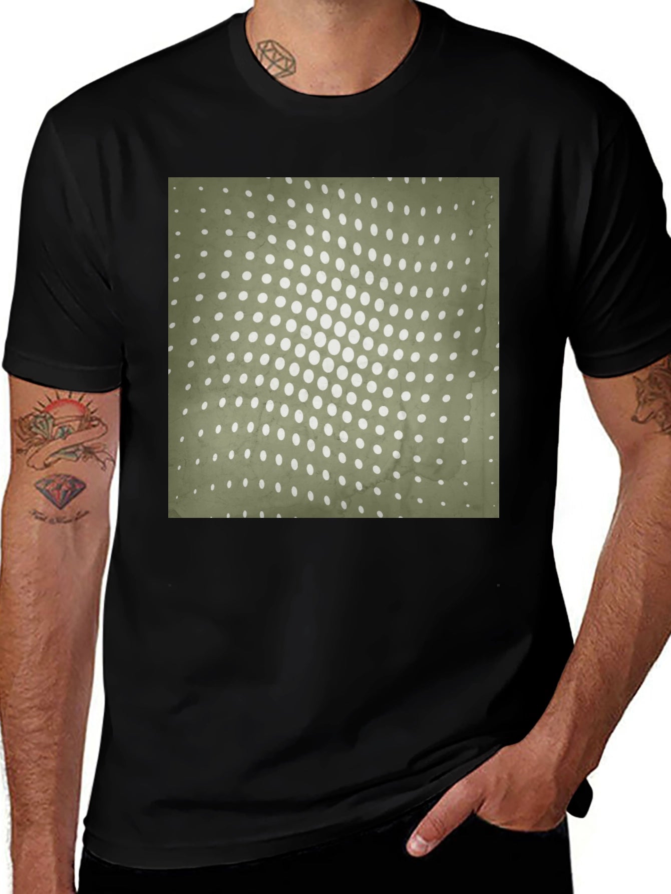 Retro Dot Pattern Tee