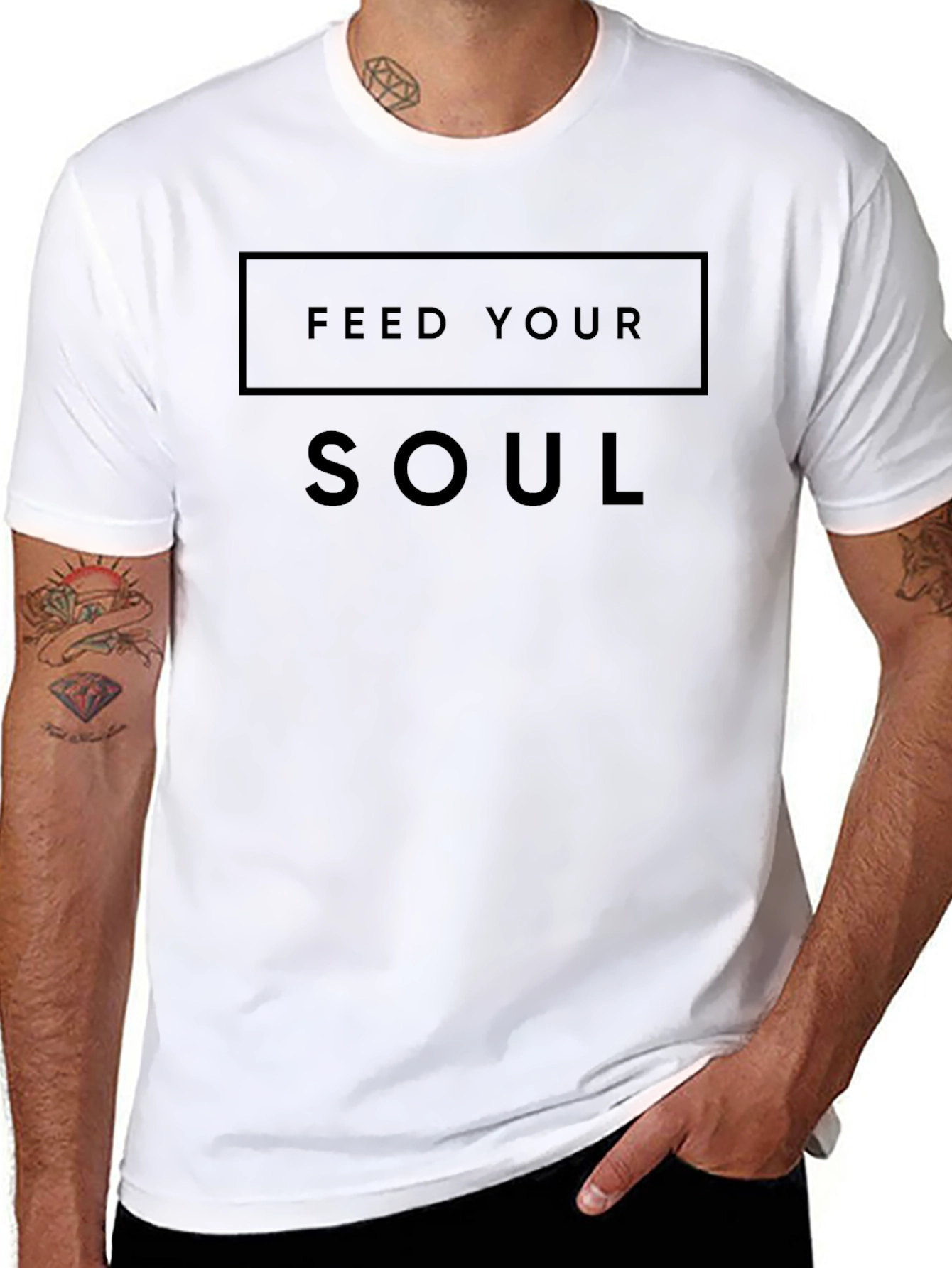 Feed Your Soul Black Graphic Tee Shirt