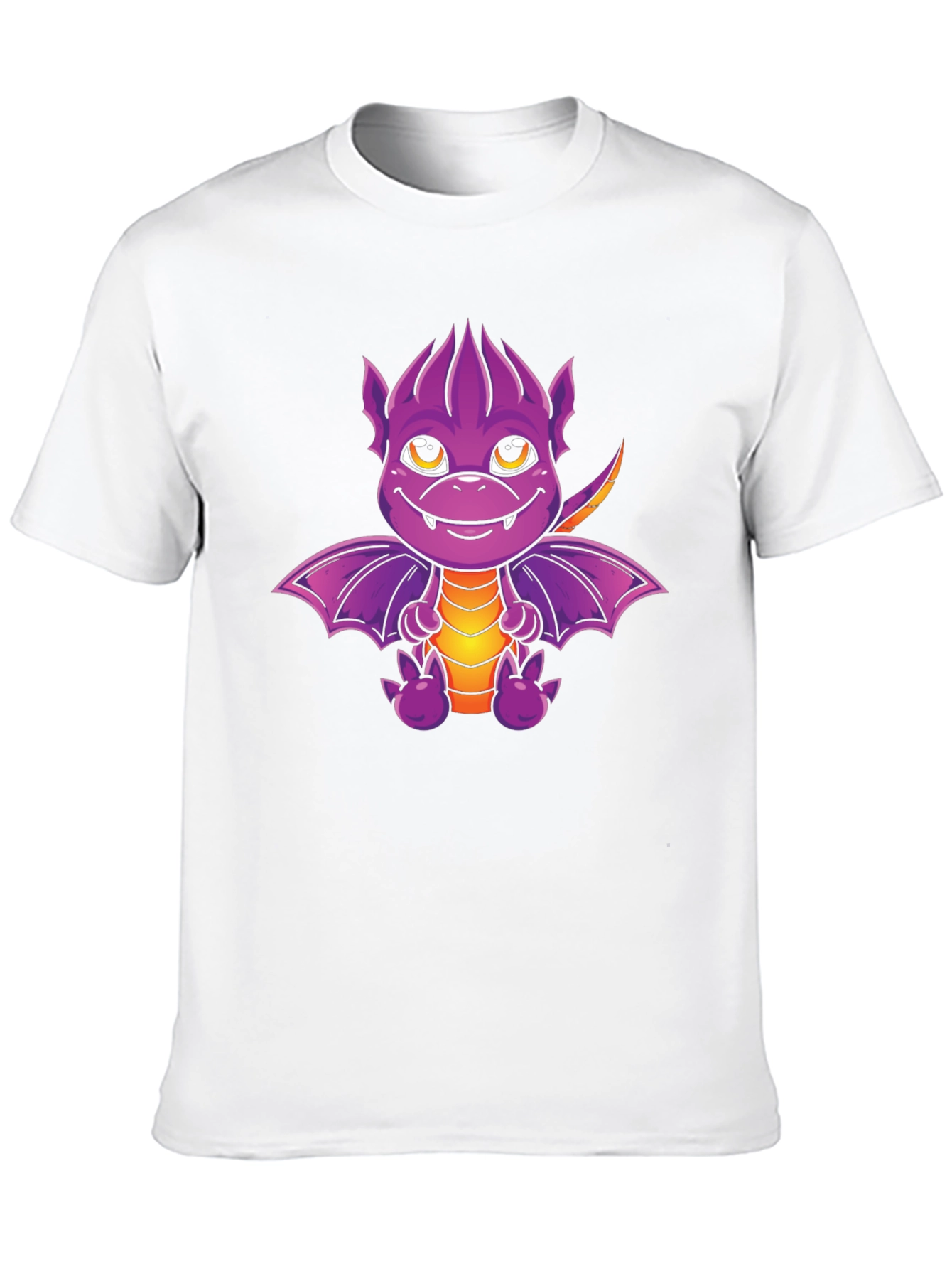Purple Dragon Graphic Tee - Cute Cartoon Design