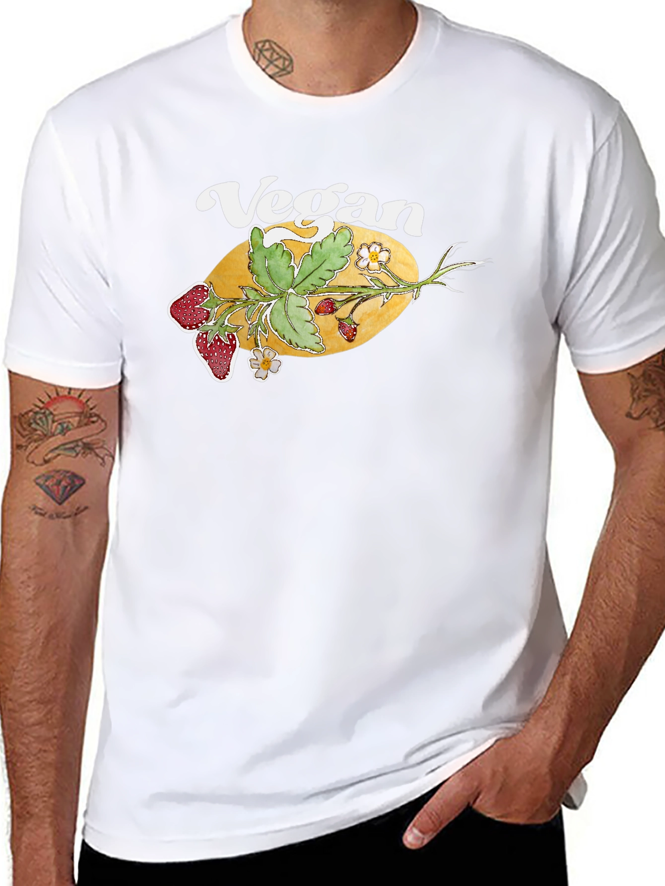 Vegan Strawberry Graphic T-Shirt