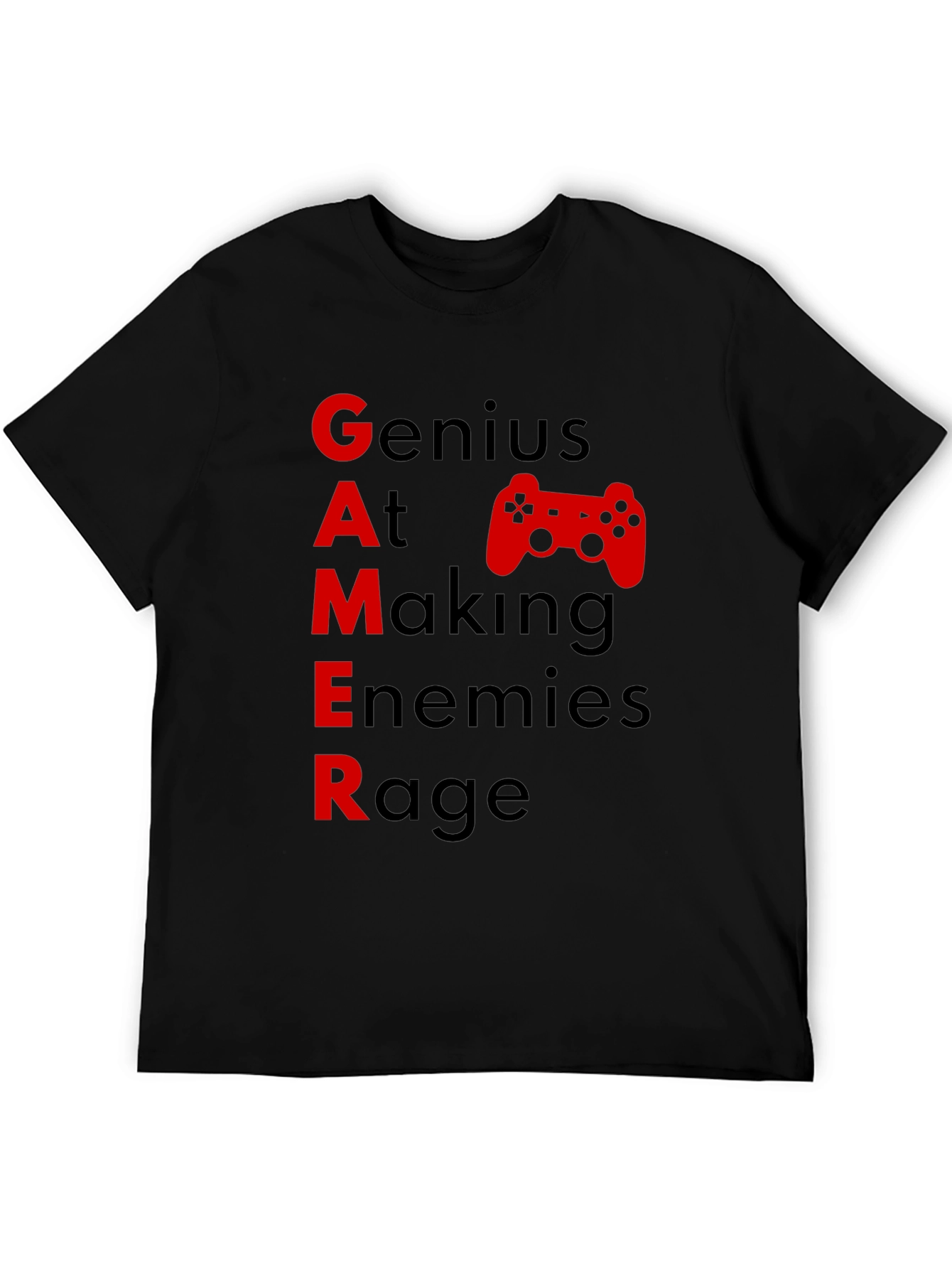 Gamer Graphic Tee - Genius At Making Enemies Rage