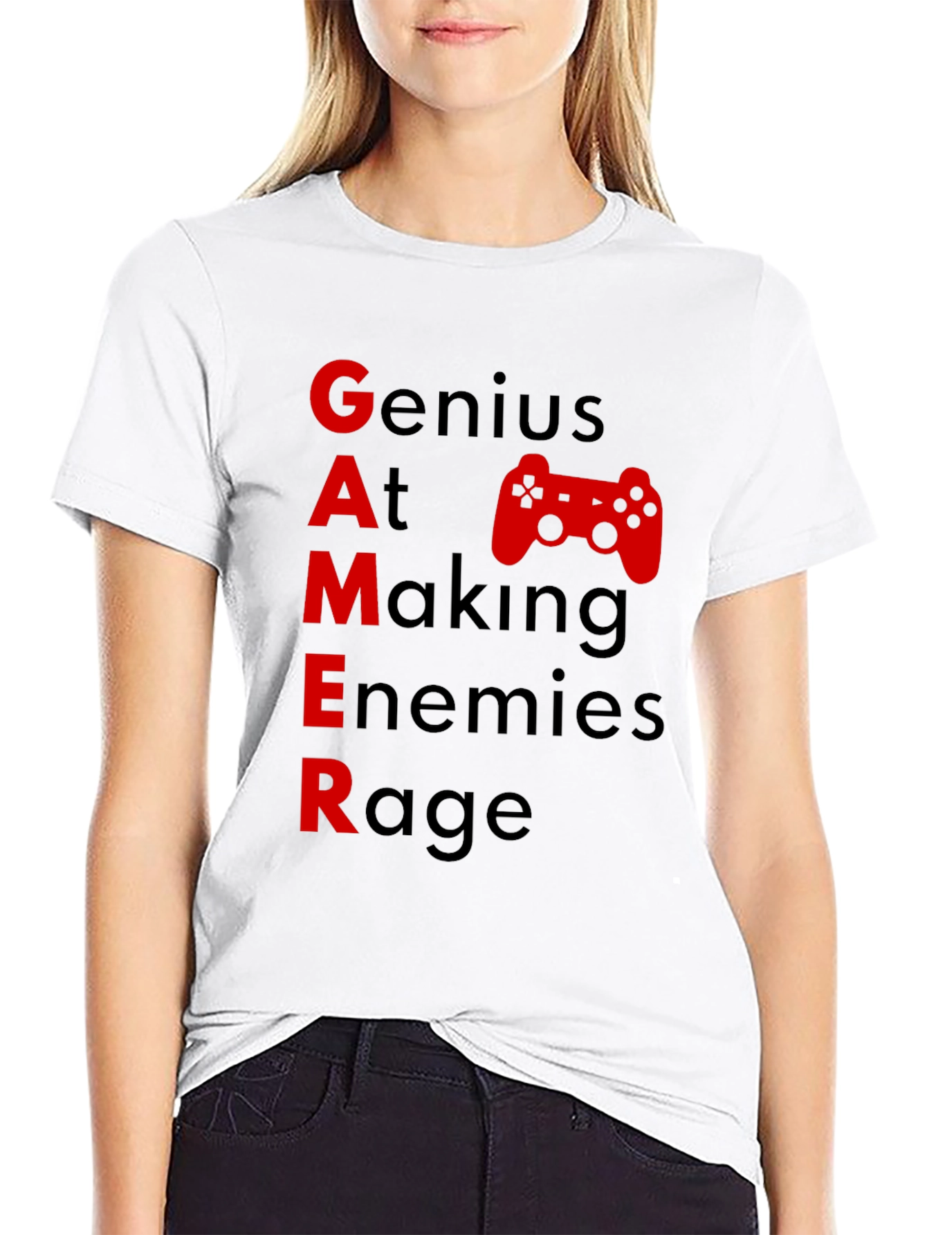Gamer Graphic Tee - Genius At Making Enemies Rage