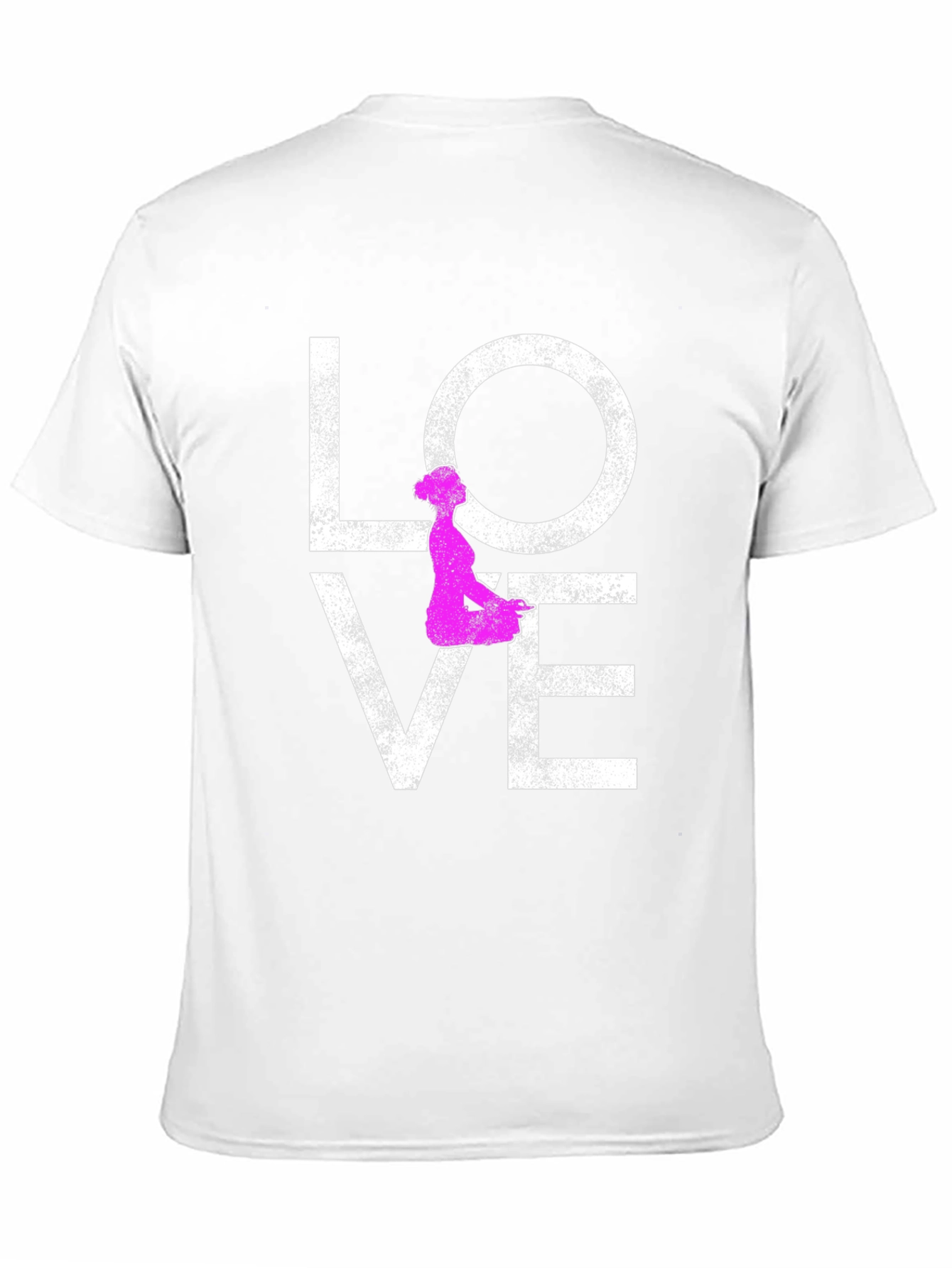 Love Yoga T-Shirt - Pink Silhouette Design