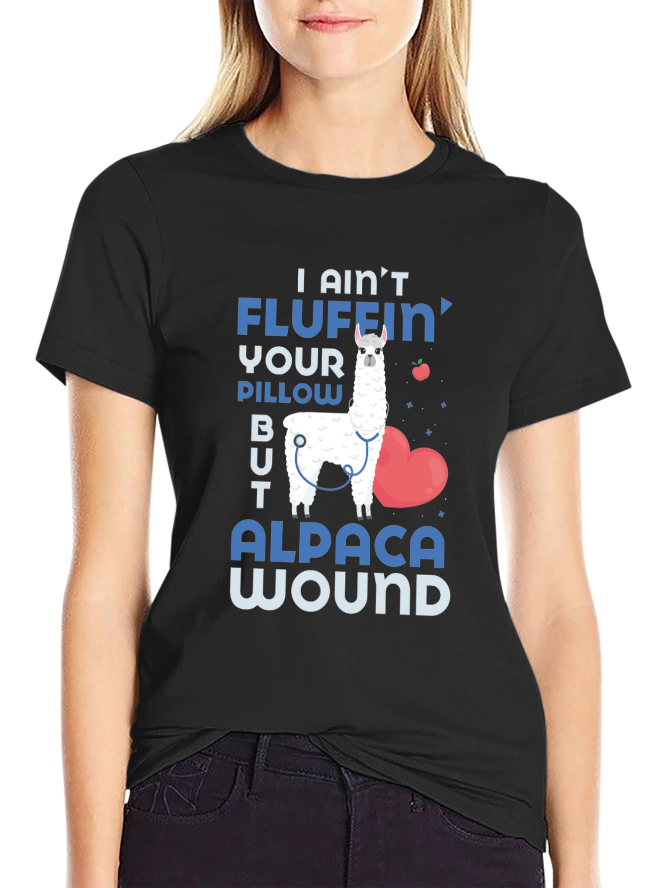Alpaca Wound T-Shirt Funny Nurse Doctor Medical Tee