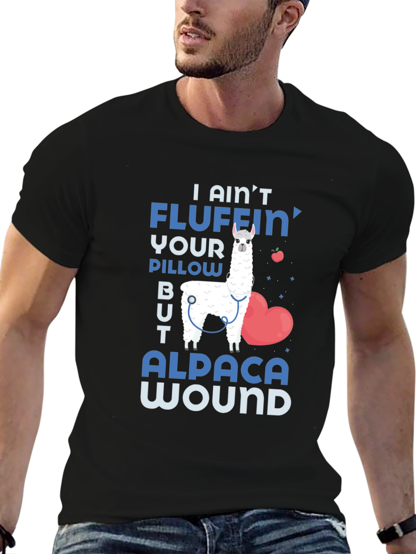 Alpaca Wound T-Shirt Funny Nurse Doctor Medical Tee