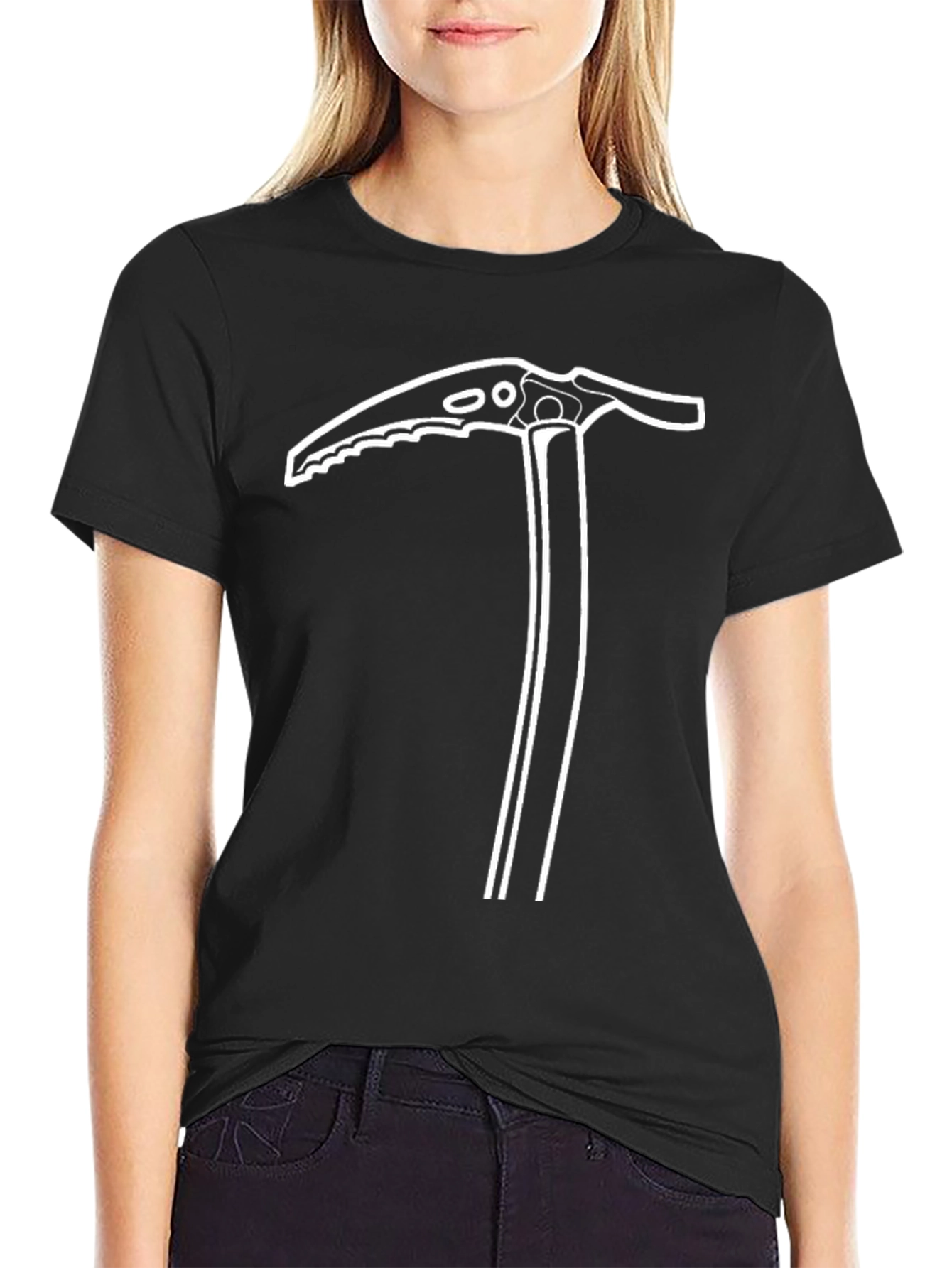 Ice Axe Graphic Tee - Black Climbing Adventure Shirt
