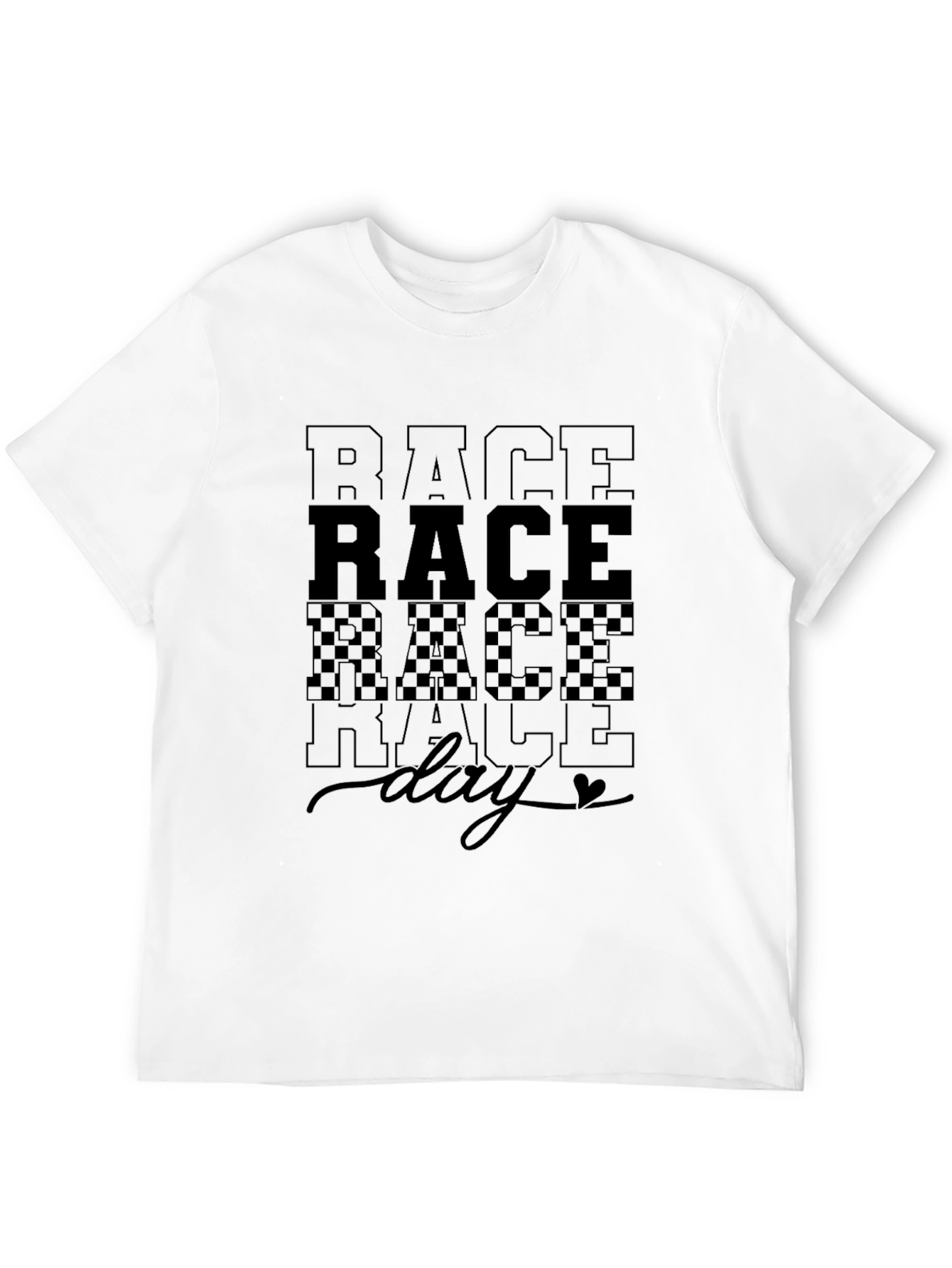 Race Day Graphic T-Shirt - Black Cotton Tee