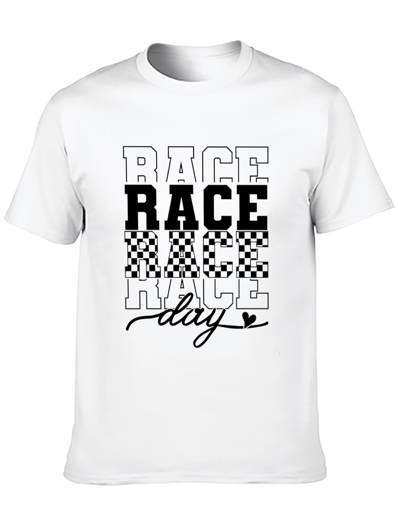 Race Day Graphic T-Shirt - Black Cotton Tee