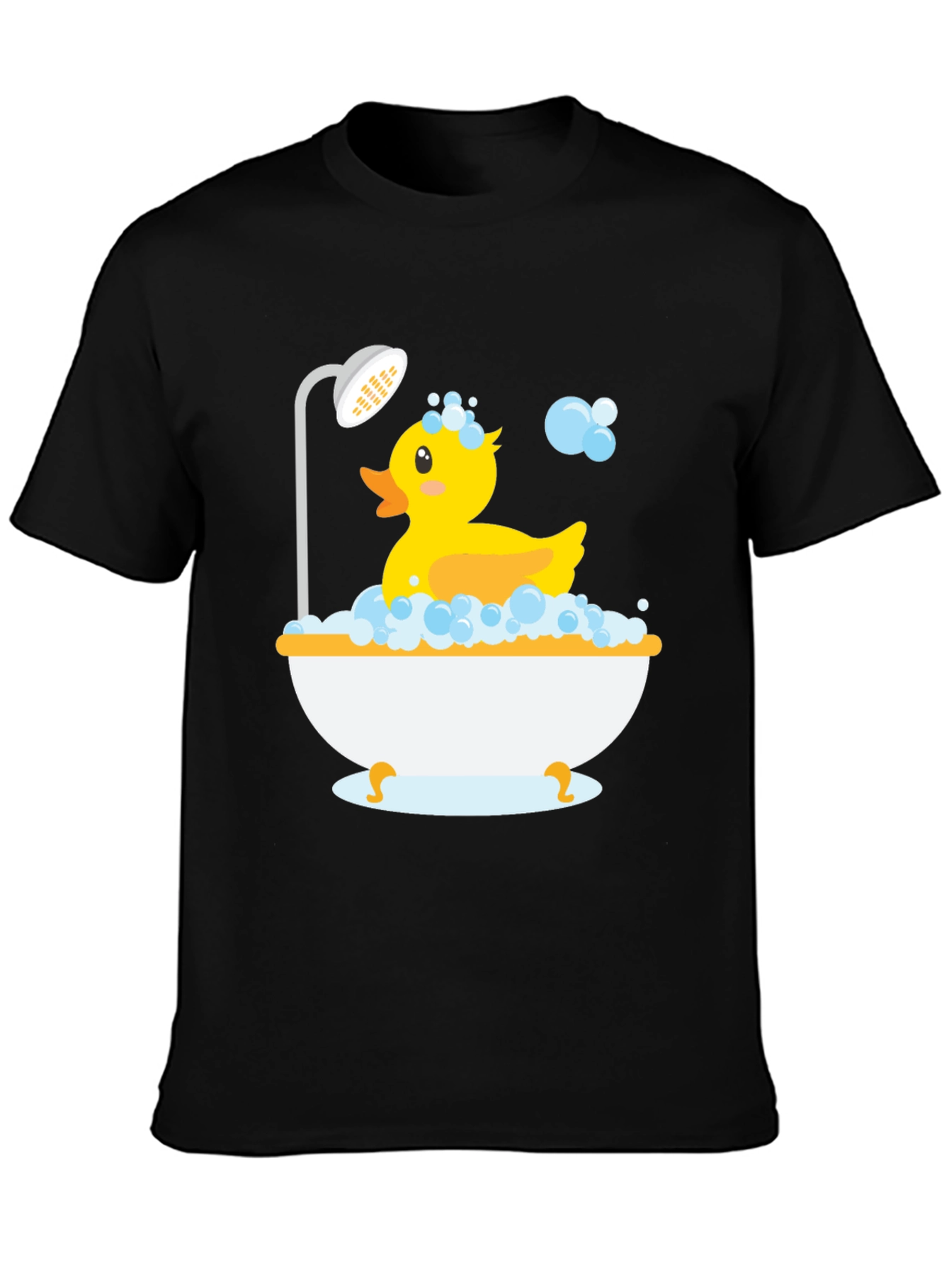 Rubber Duckie Bath Time Black T-Shirt