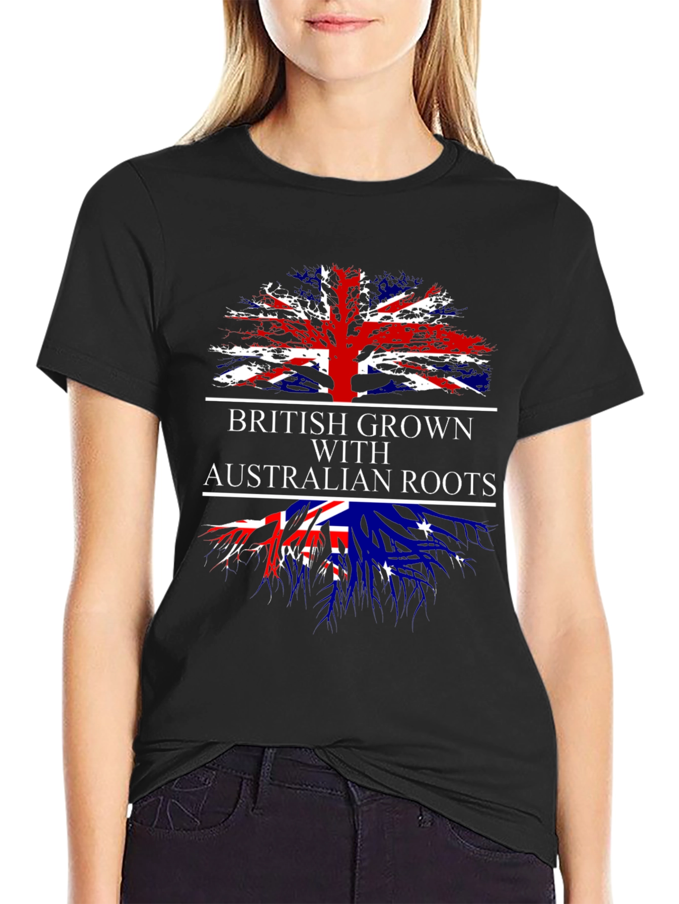 British Grown with Australian Roots T-Shirt