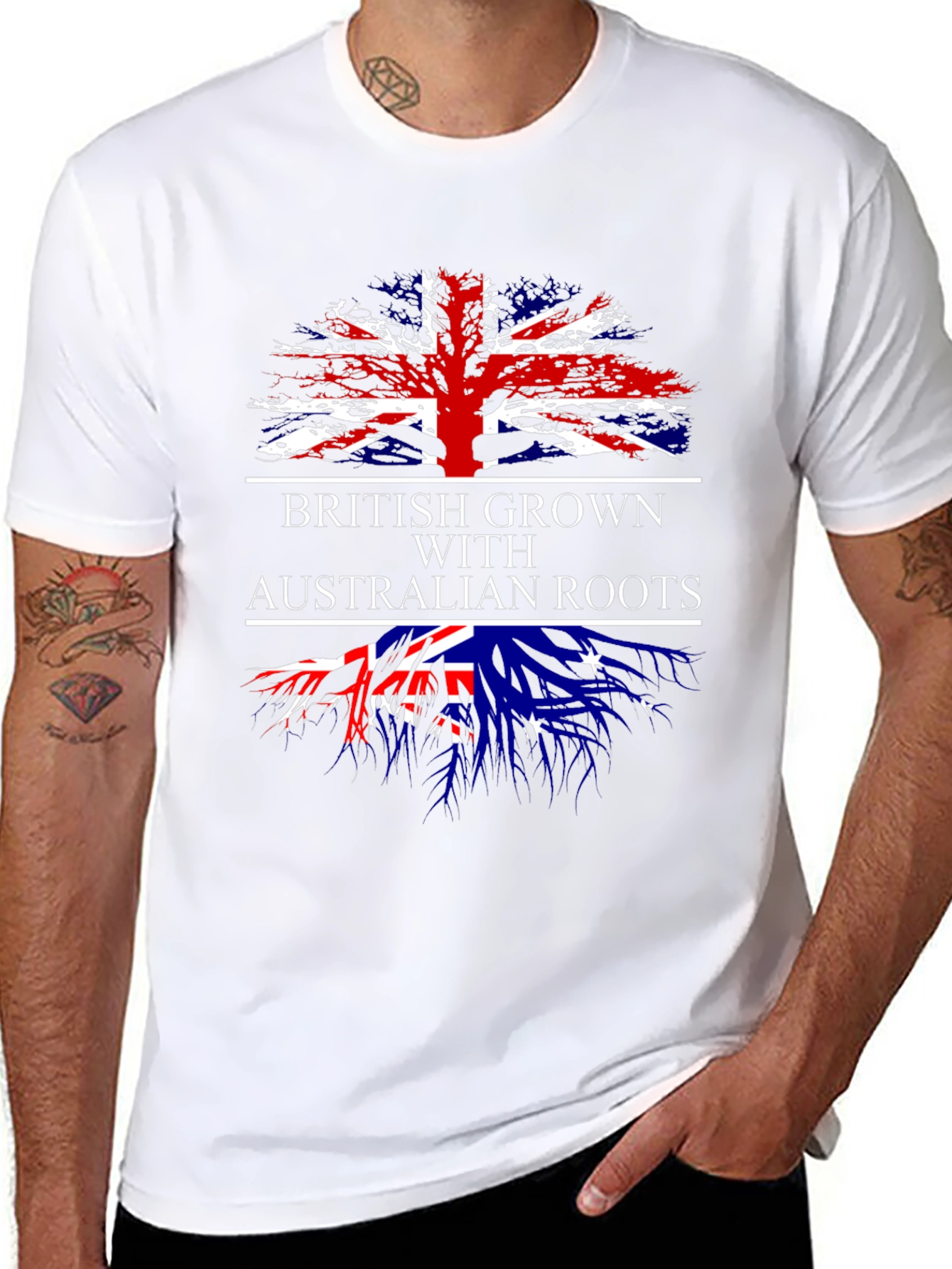 British Grown with Australian Roots T-Shirt