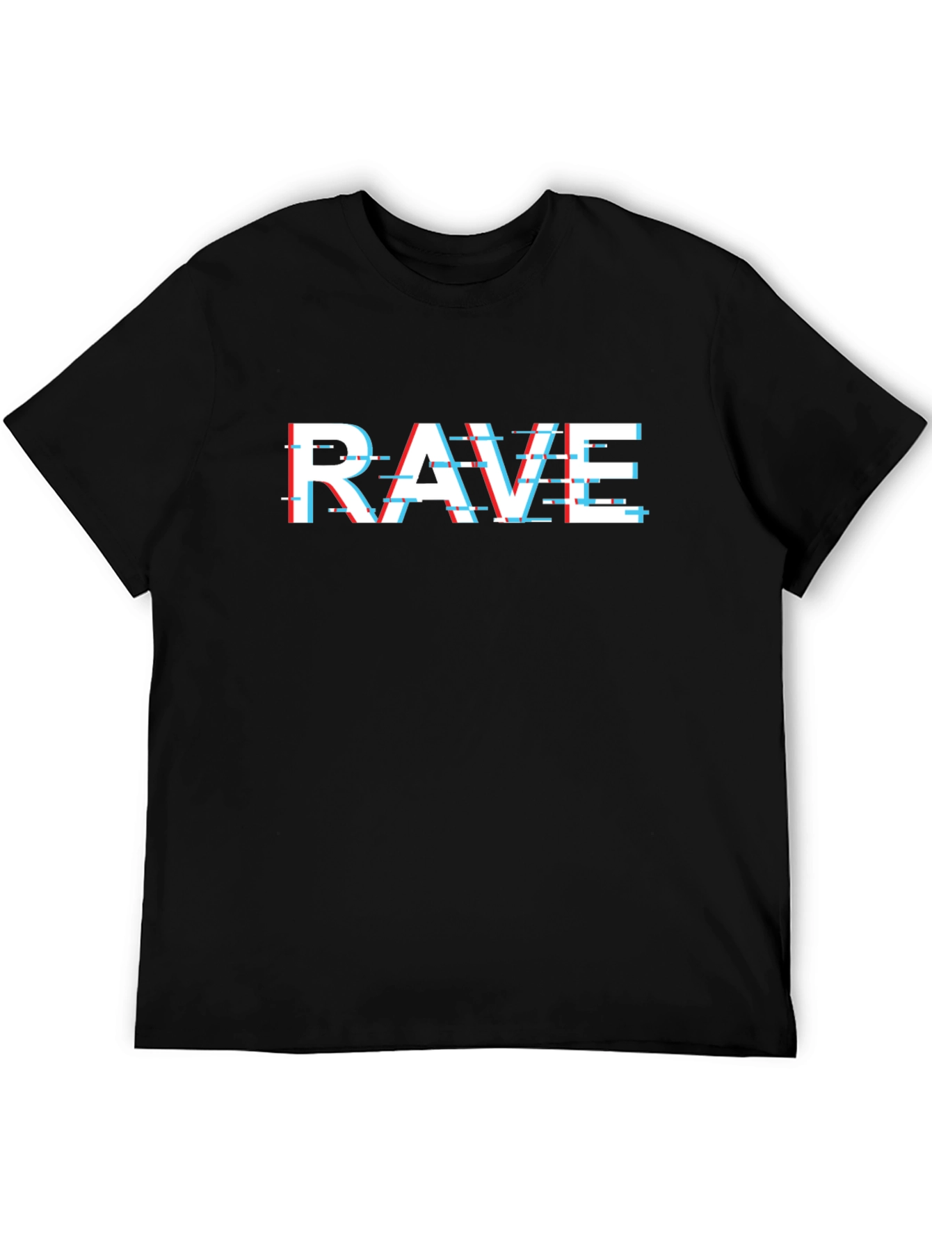 Rave Glitch T-Shirt - Black