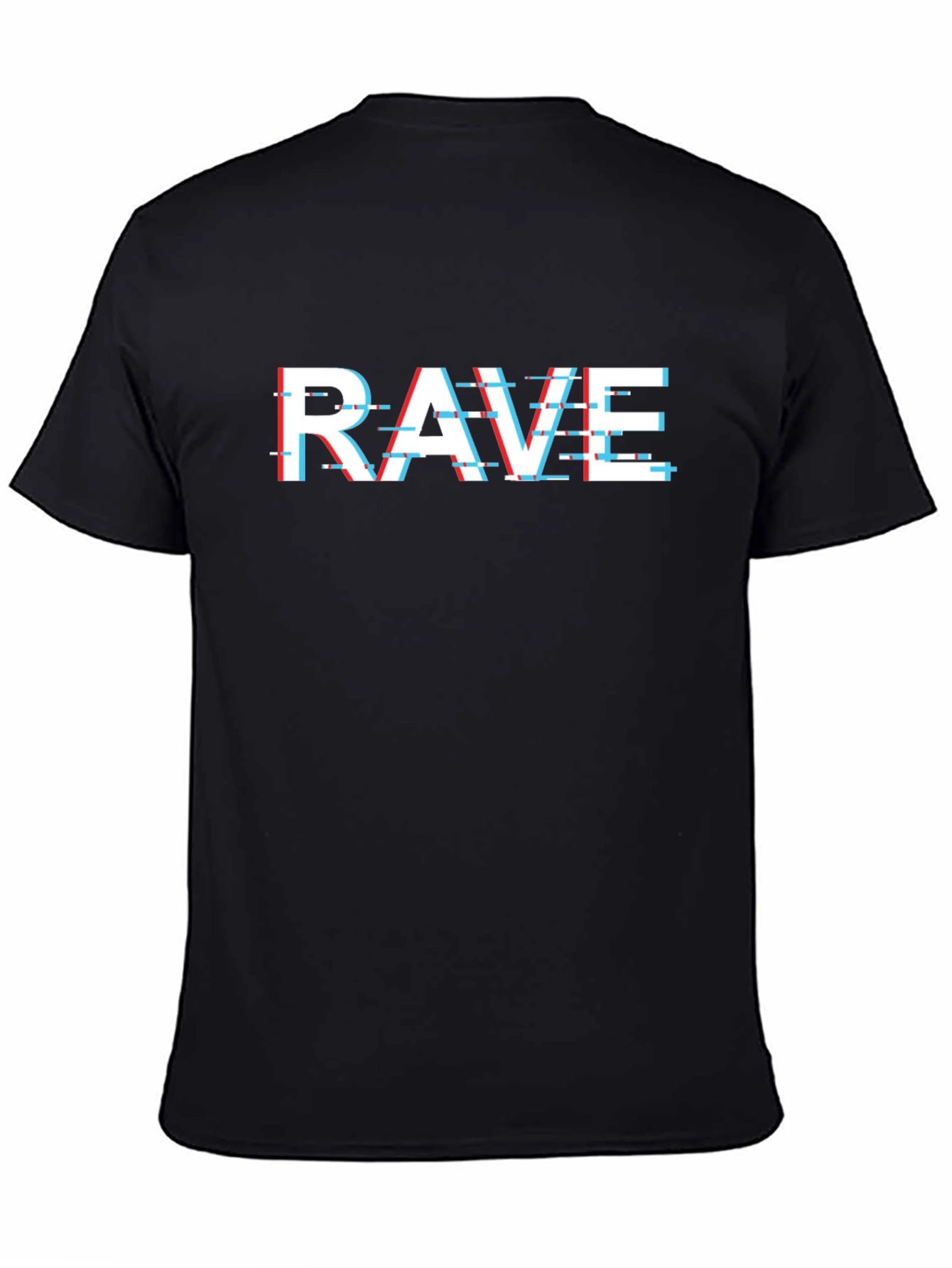Rave Glitch T-Shirt - Black