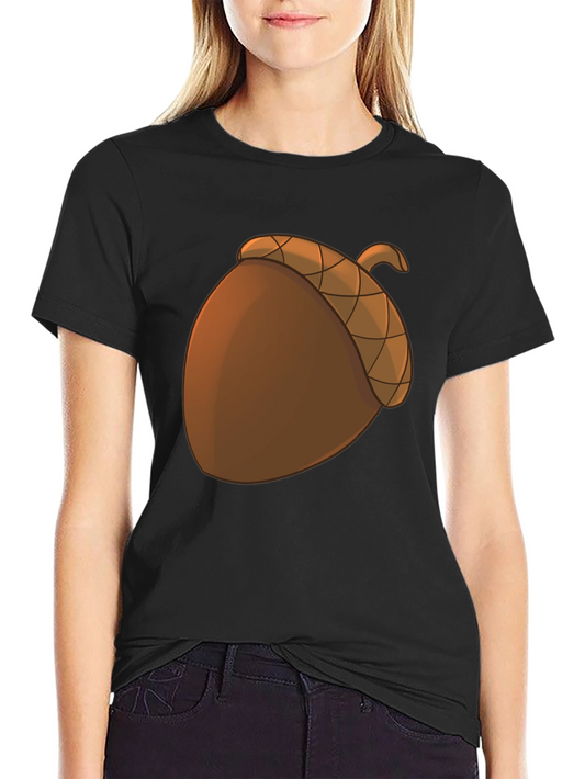 Acorn Cartoon Graphic Tee - Nature Inspired T-Shirt