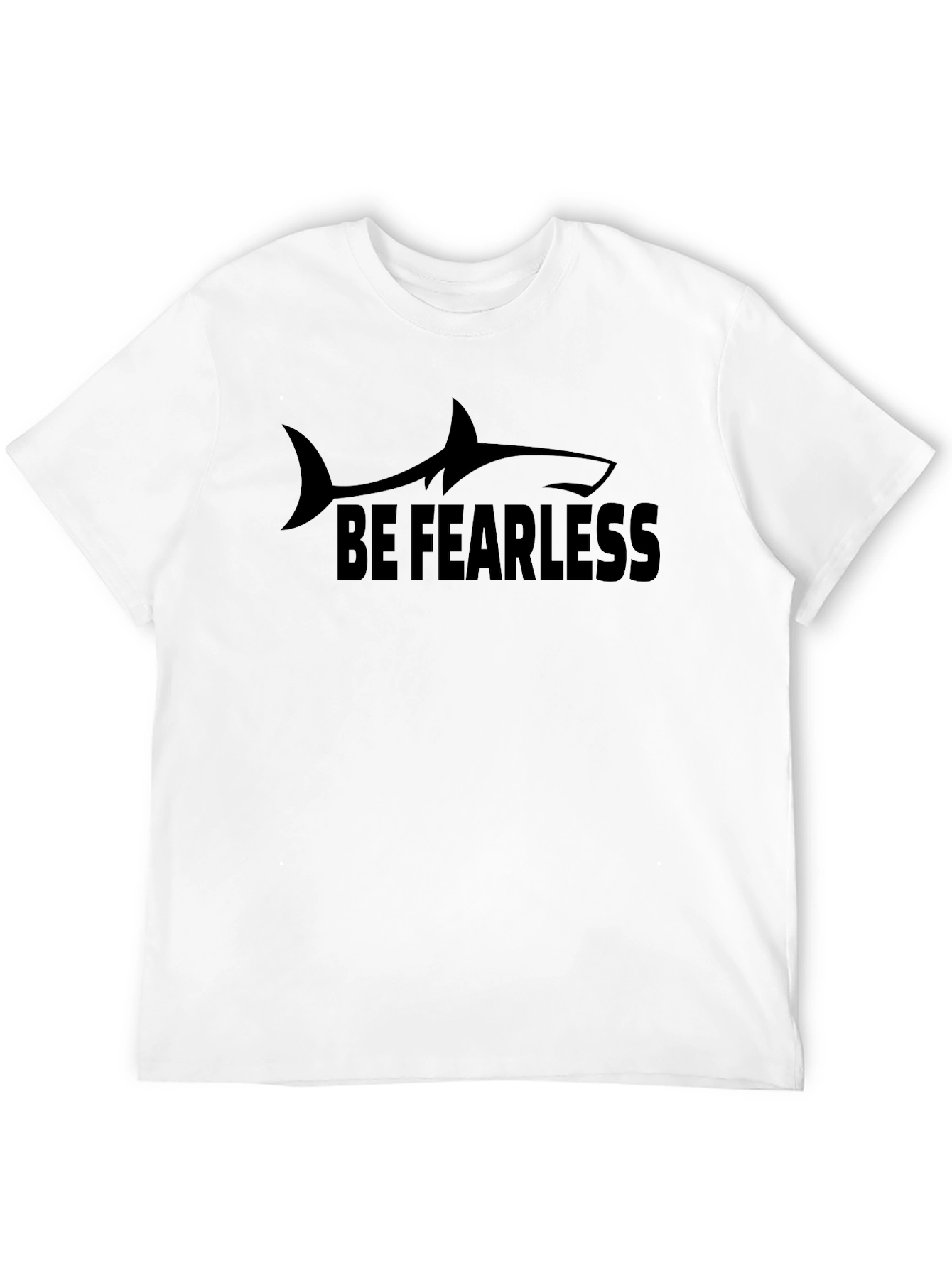 Be Fearless Shark Graphic Black T-Shirt