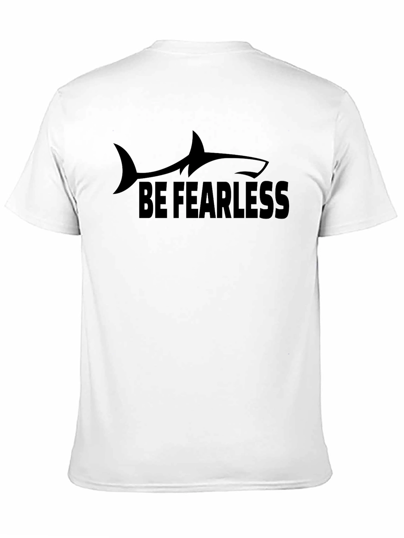 Be Fearless Shark Graphic Black T-Shirt