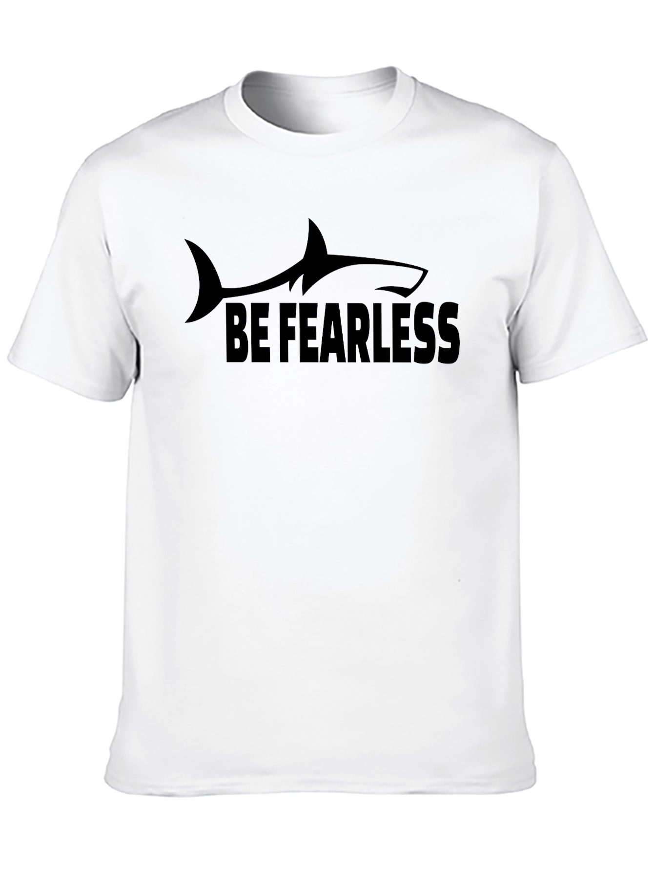 Be Fearless Shark Graphic Black T-Shirt