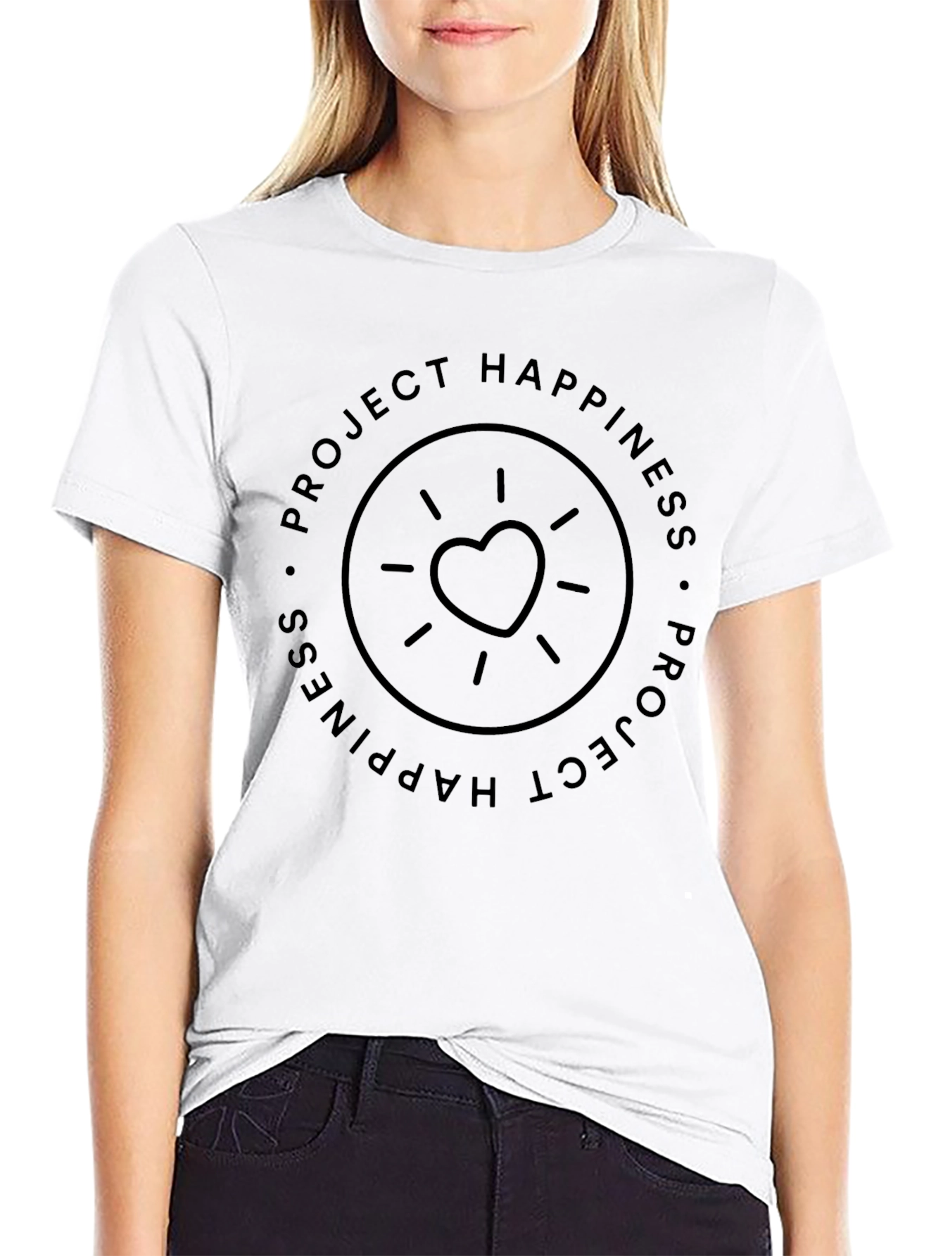 Project Happiness T-Shirt - Heart Design