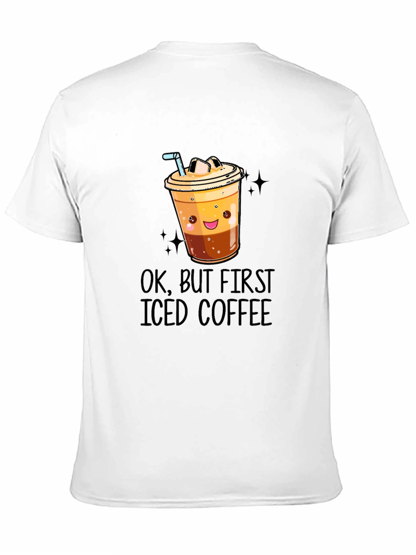 Iced Coffee T-Shirt - Cute Cartoon Design