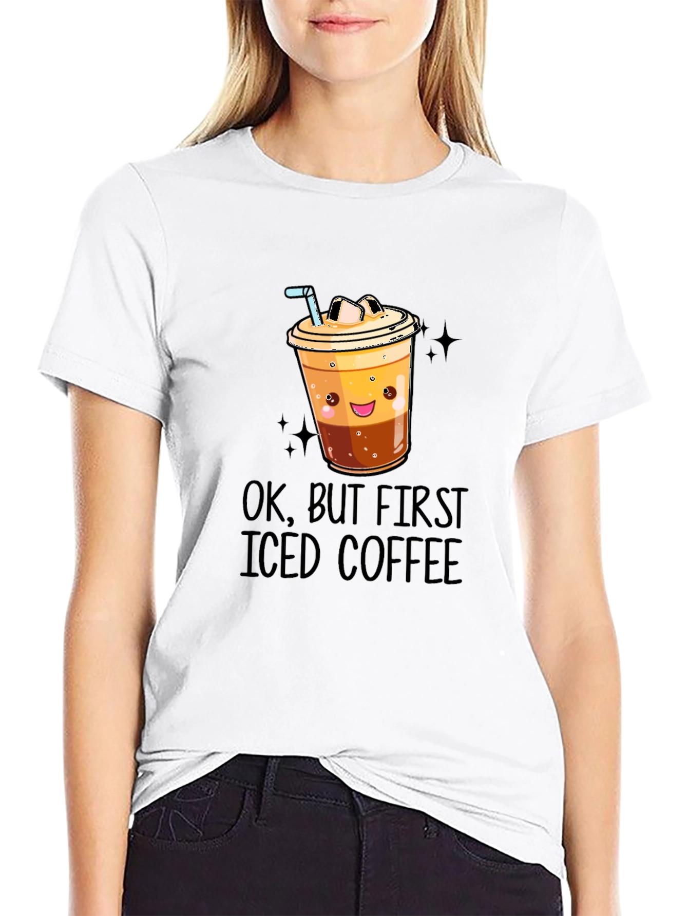 Iced Coffee T-Shirt - Cute Cartoon Design