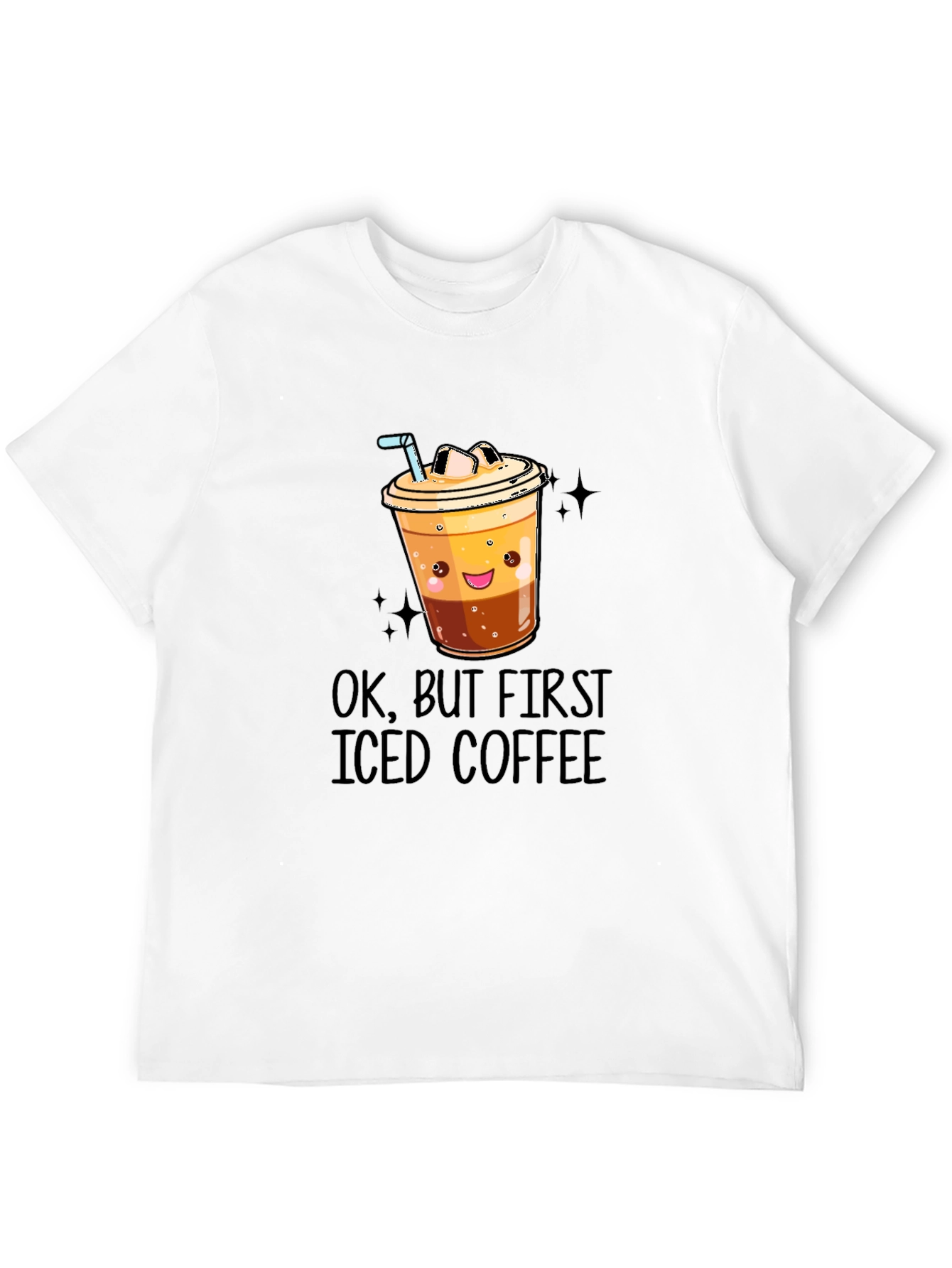 Iced Coffee T-Shirt - Cute Cartoon Design