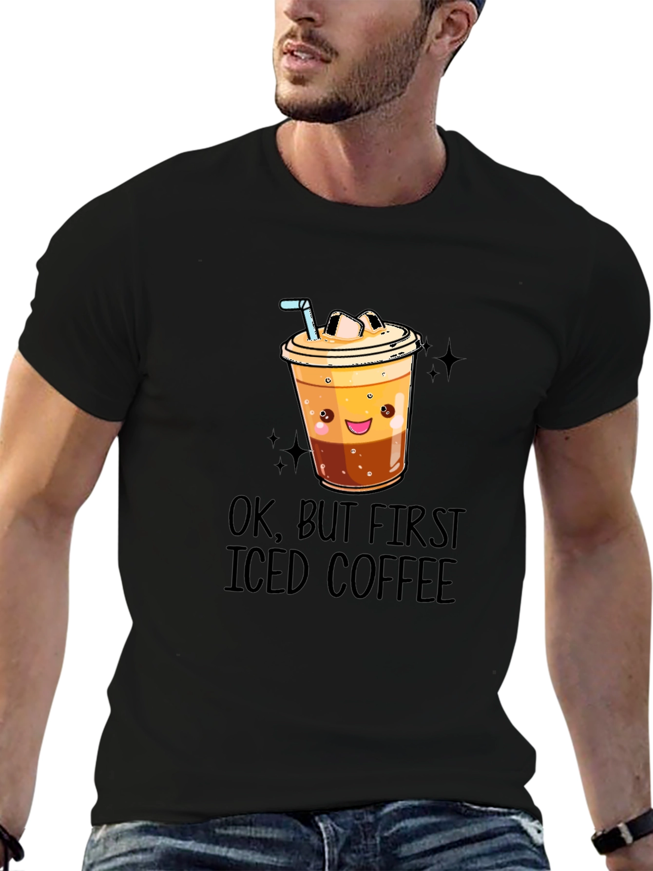 Iced Coffee T-Shirt - Cute Cartoon Design