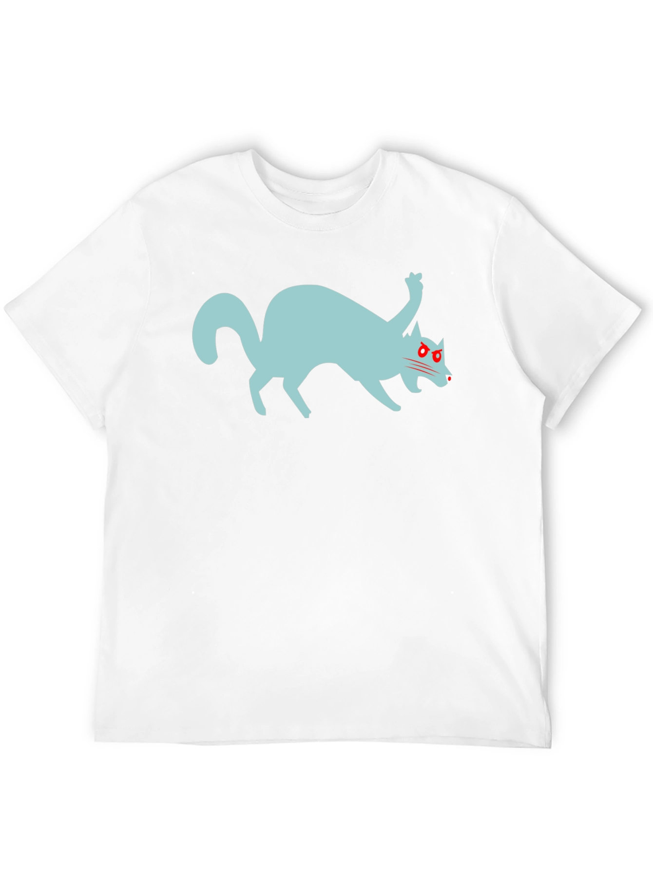 Crazy Cat Graphic Tee - Black T-Shirt